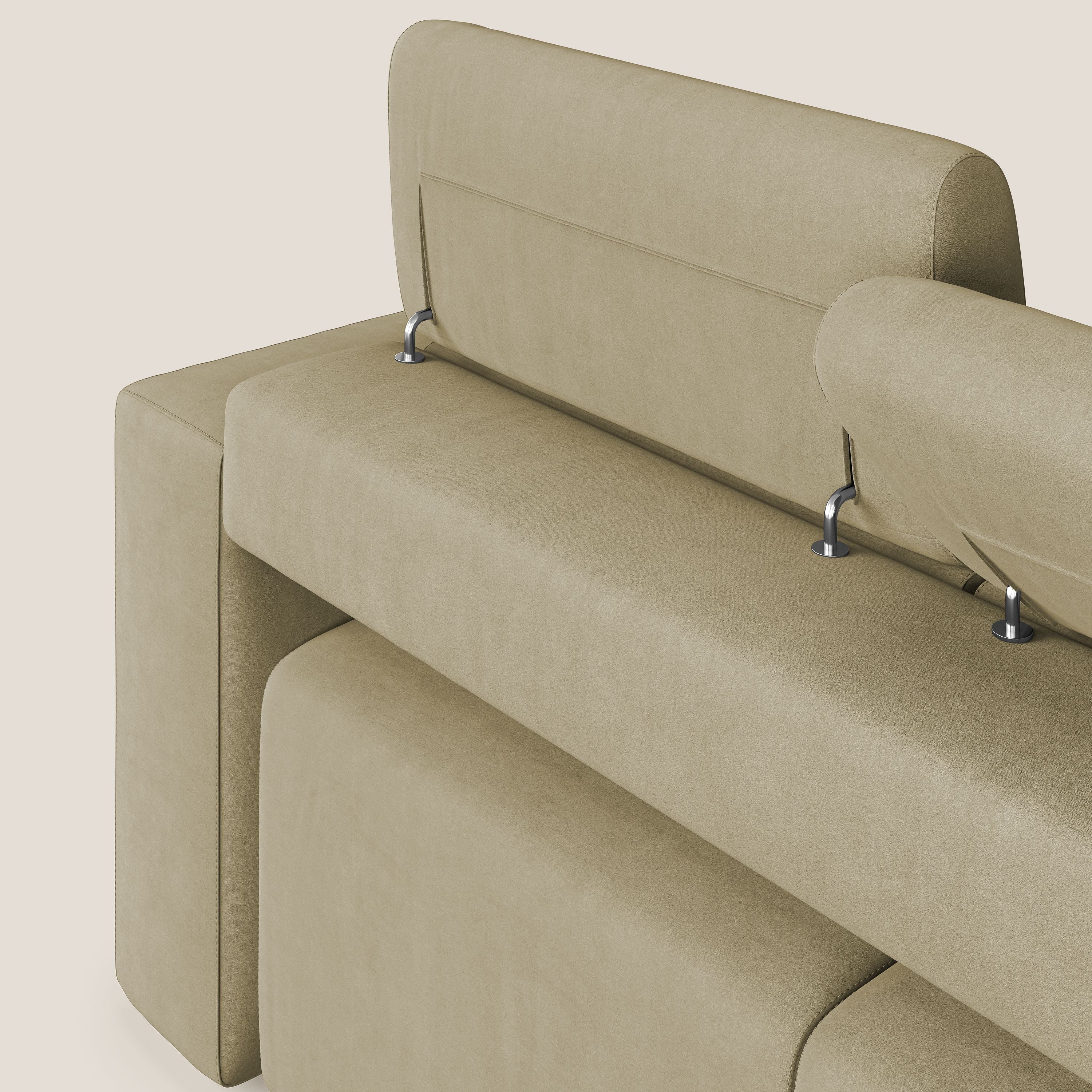 Orwell canapé avec 3 assises extractibles en microfibre détachable T11 beige - Image 8