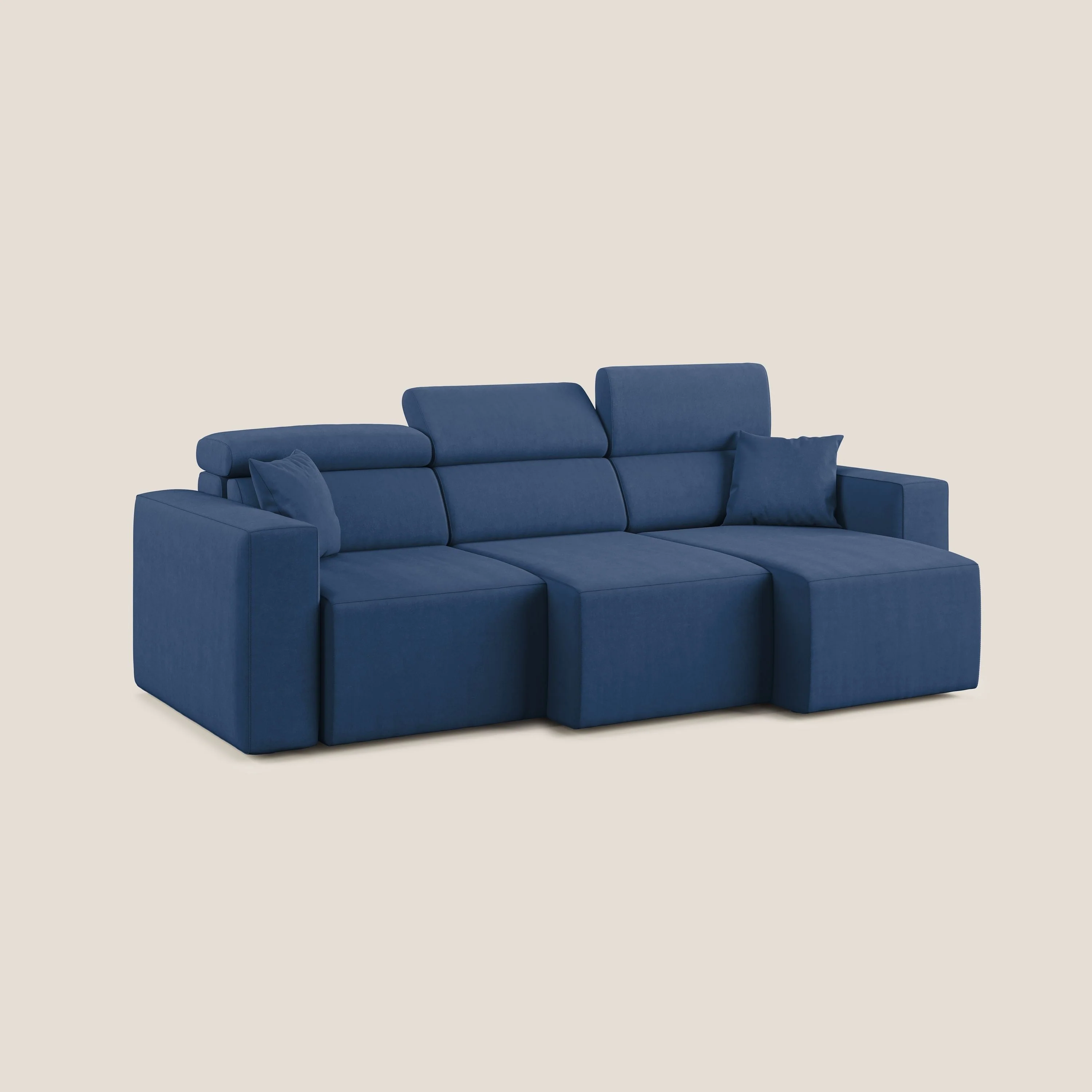Orwell canapé avec 3 assises extractibles en microfibre détachable T11 bleu - Image 2