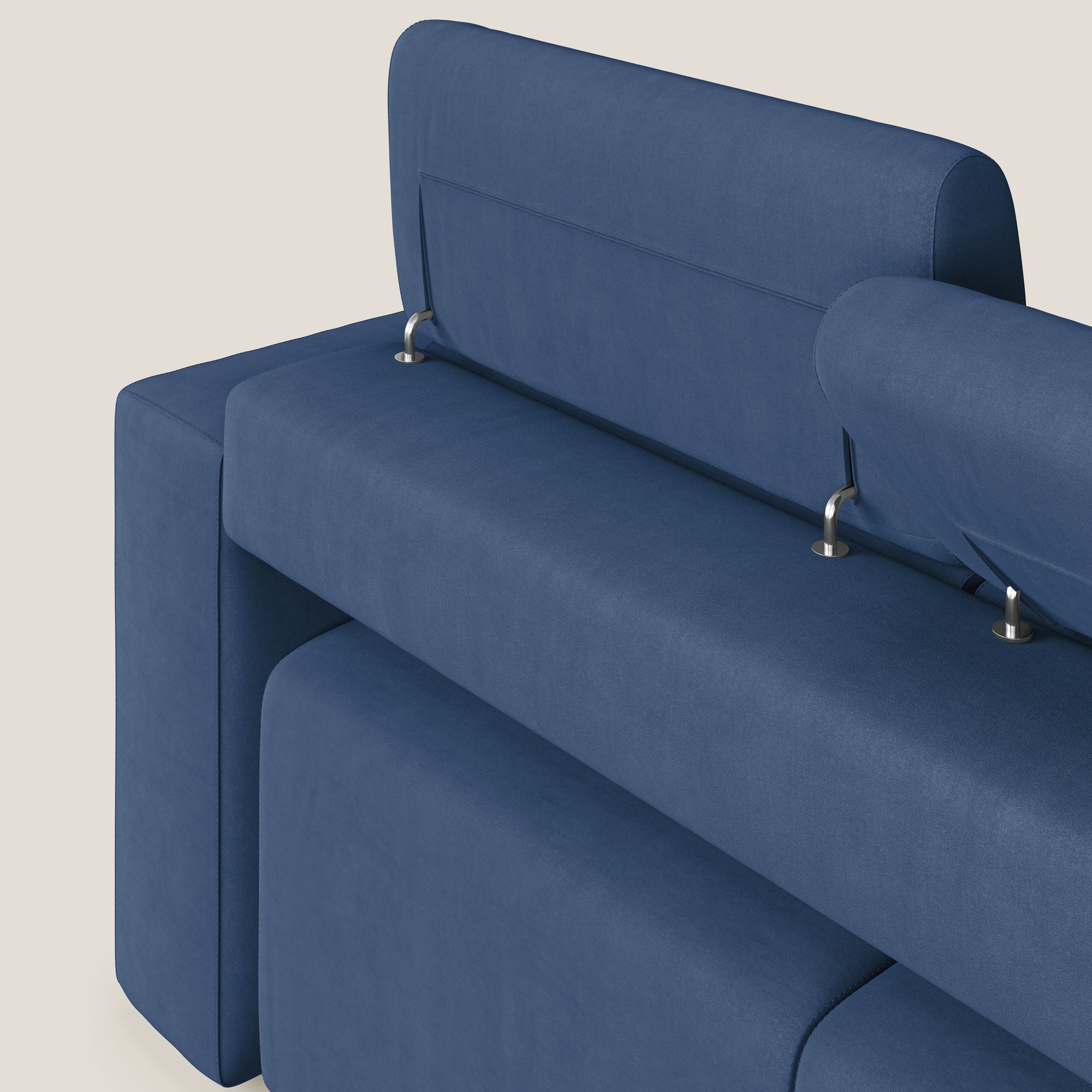 Orwell canapé avec 3 assises extractibles en microfibre détachable T11 bleu - Image 8