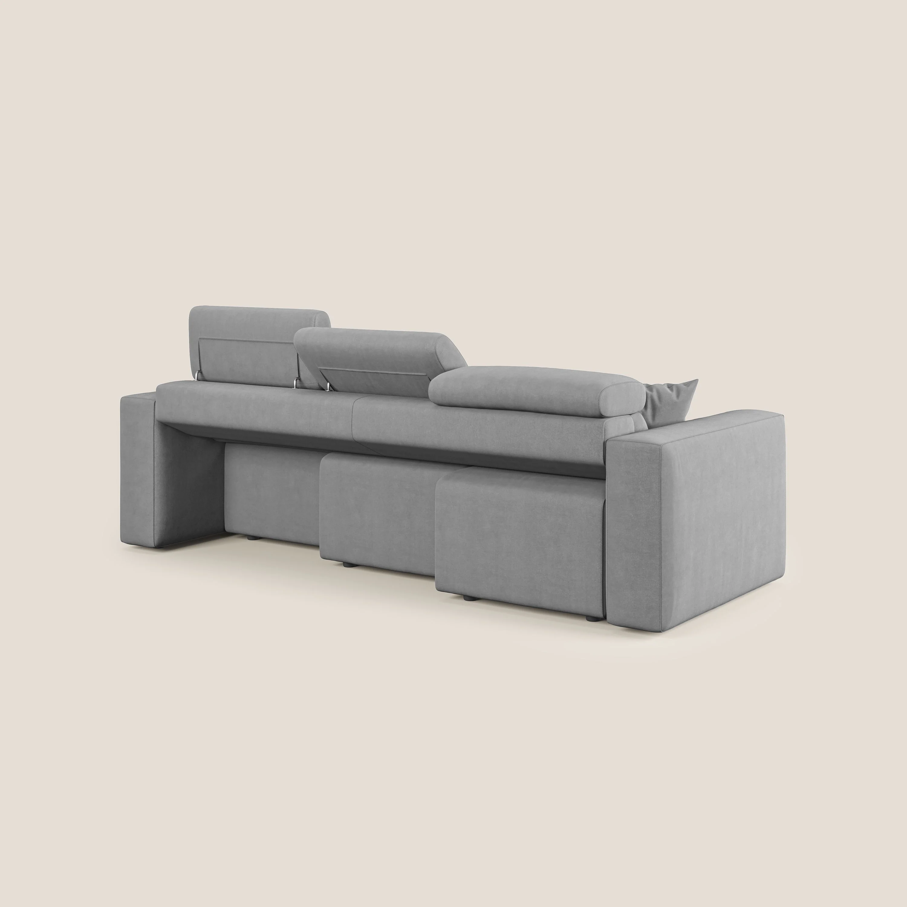 Orwell canapé avec 3 assises extractibles en microfibre détachable T11 gris - Image 11