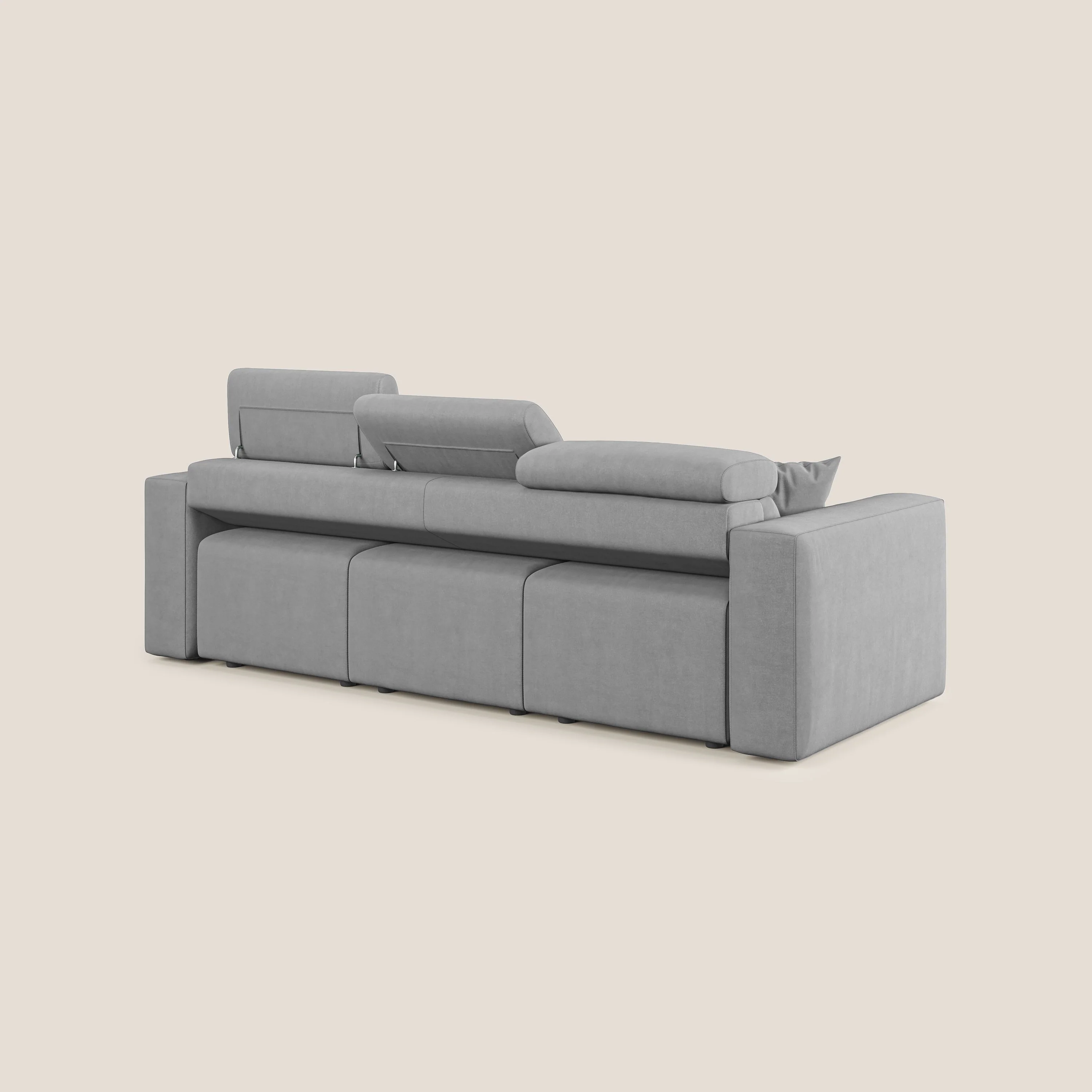 Orwell canapé avec 3 assises extractibles en microfibre détachable T11 gris - Image 6