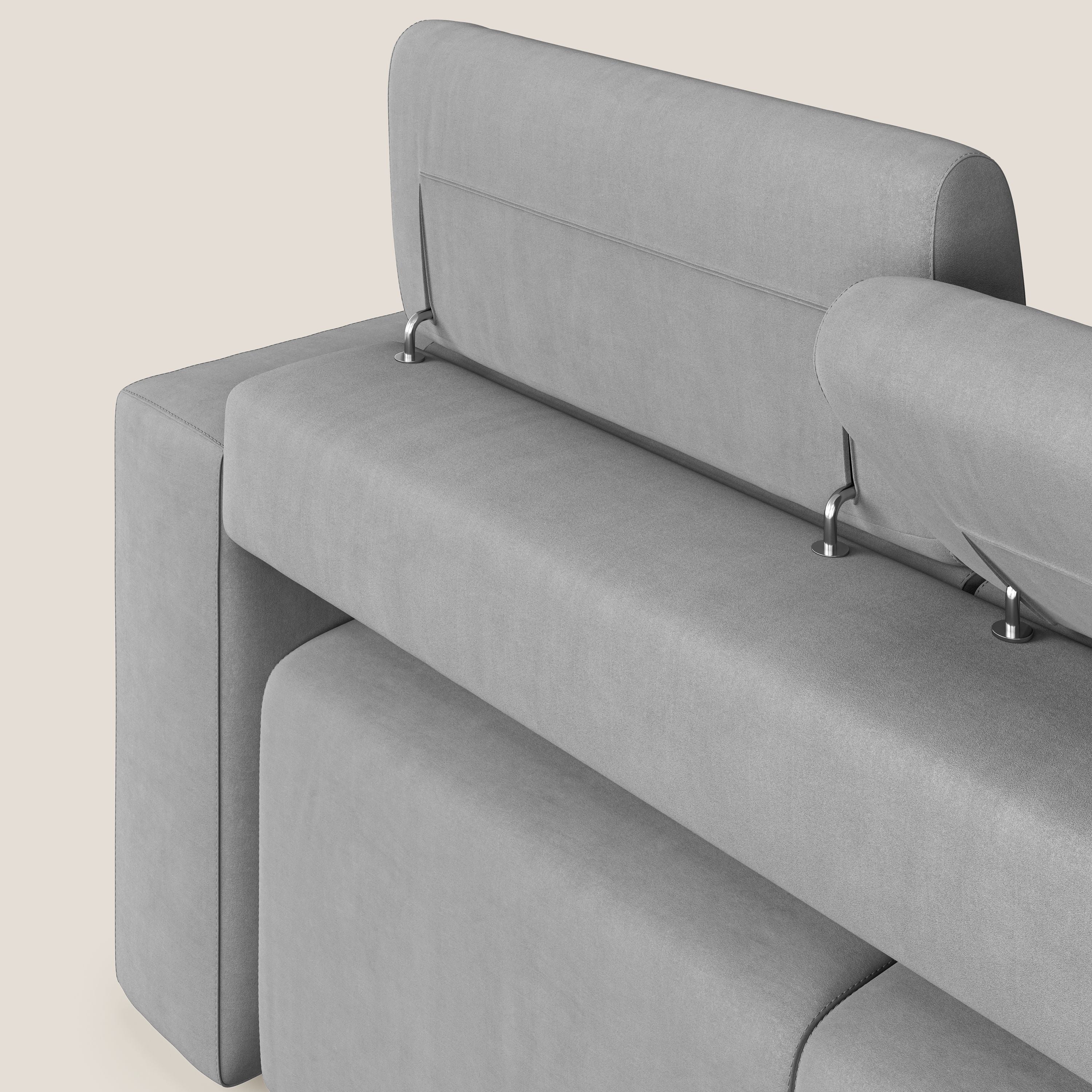 Orwell canapé avec 3 assises extractibles en microfibre détachable T11 gris - Image 8