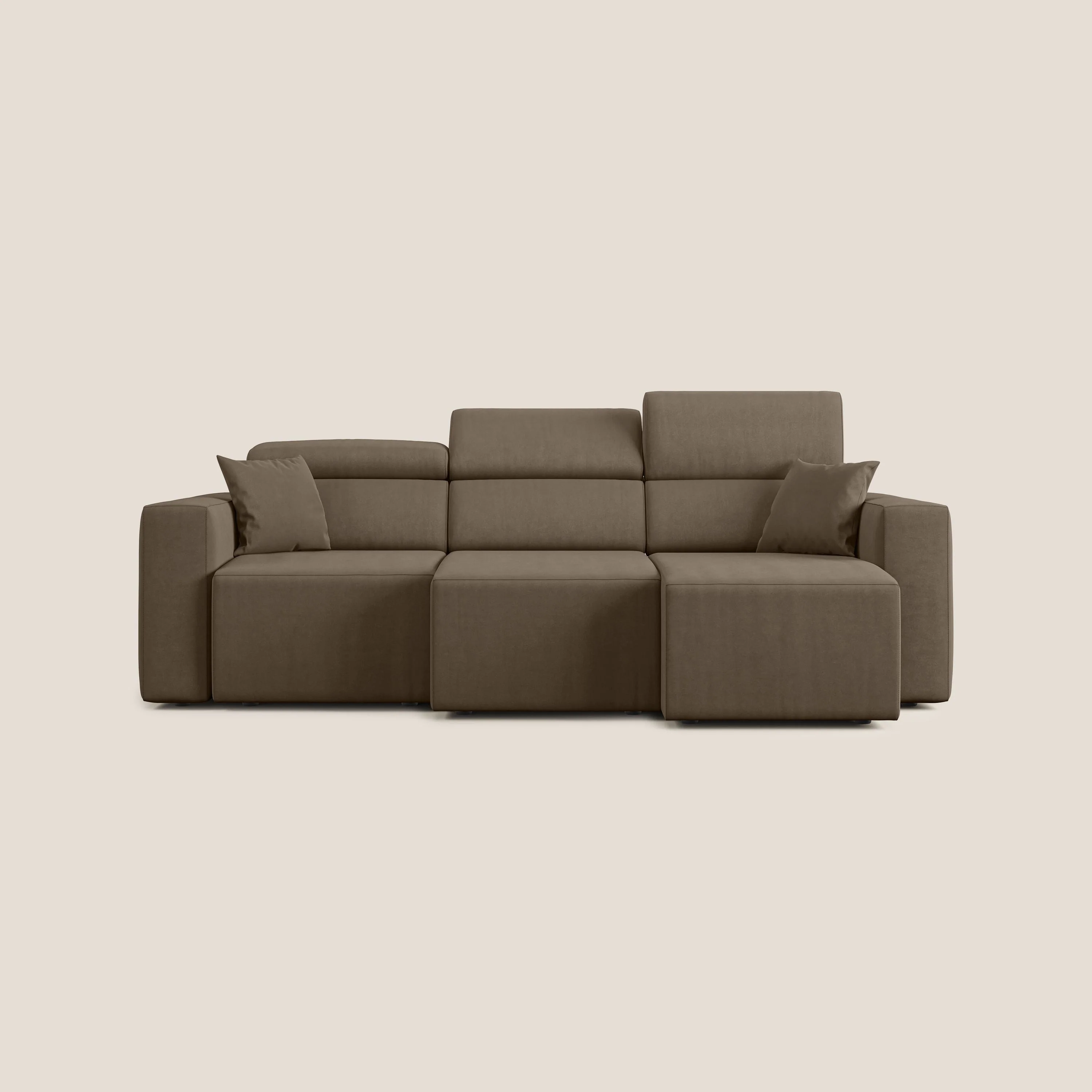 Orwell canapé avec 3 assises extractibles en microfibre détachable T11 marron - Image 10