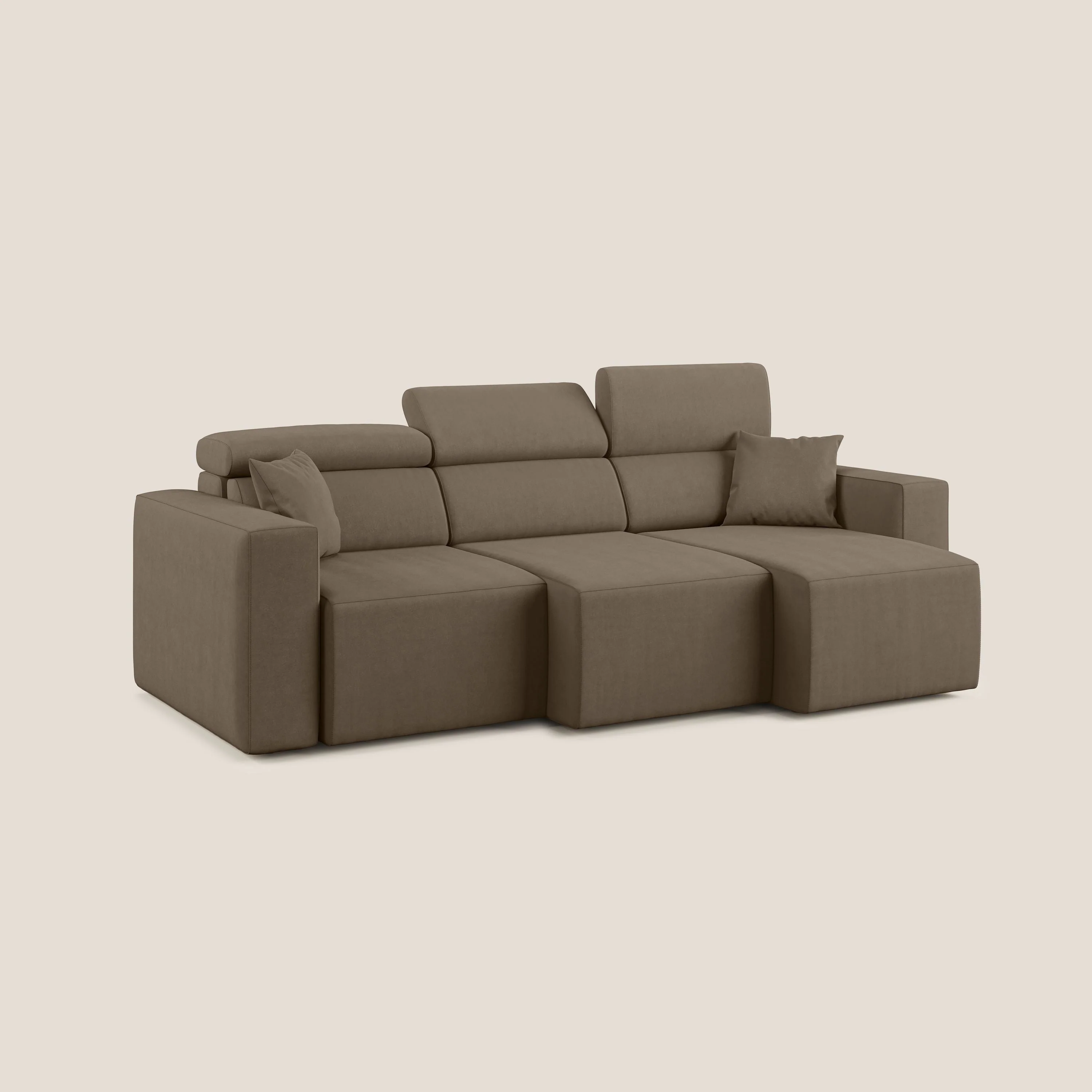 Orwell canapé avec 3 assises extractibles en microfibre détachable T11 marron - Image 2