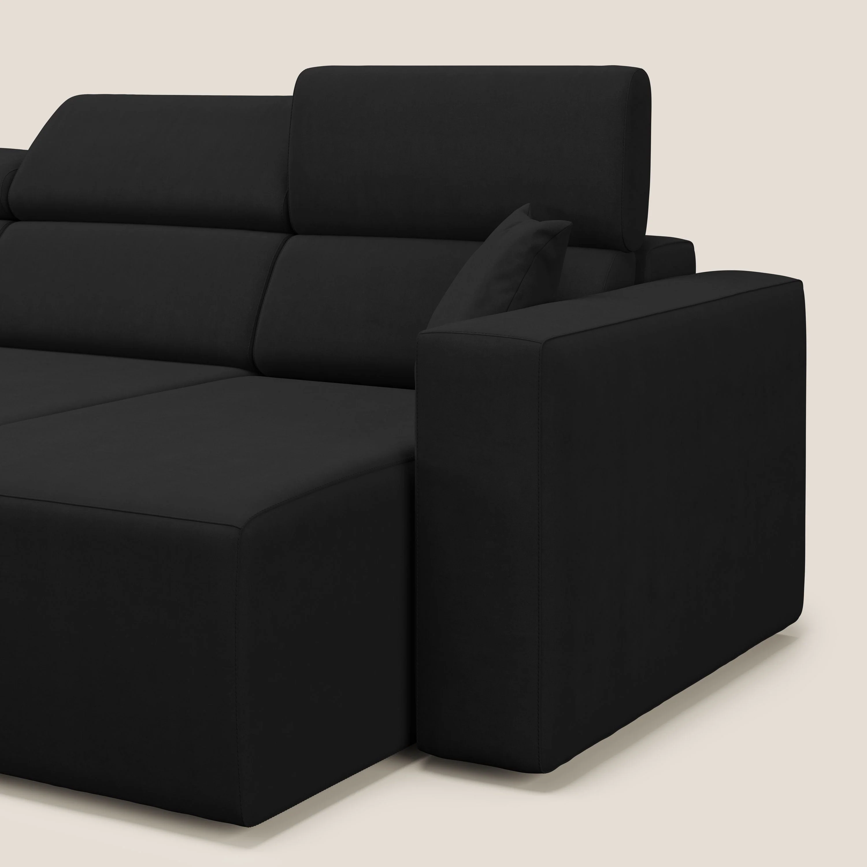 Orwell canapé avec 3 assises extractibles en microfibre détachable T11 noir - Image 13