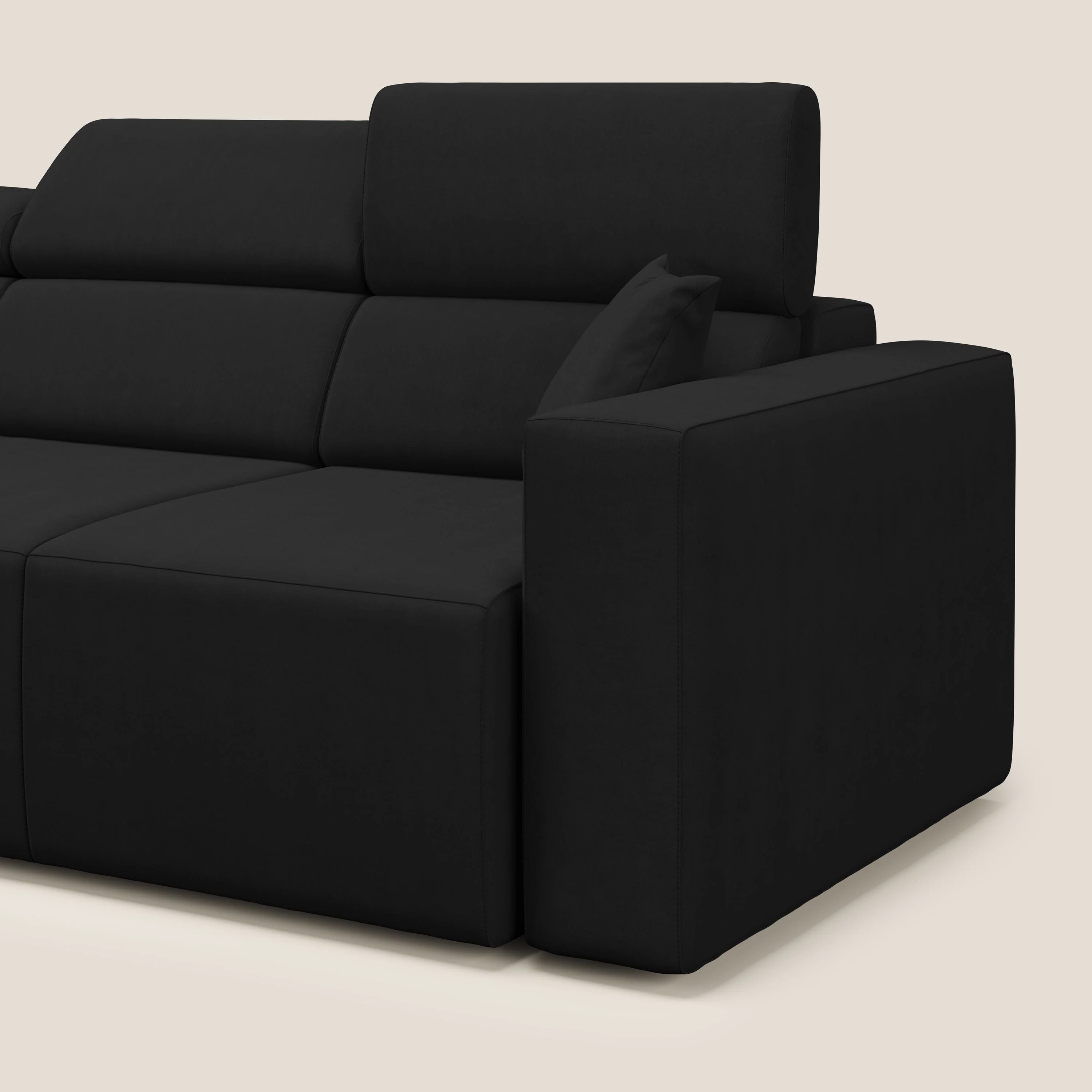 Orwell canapé avec 3 assises extractibles en microfibre détachable T11 noir - Image 9