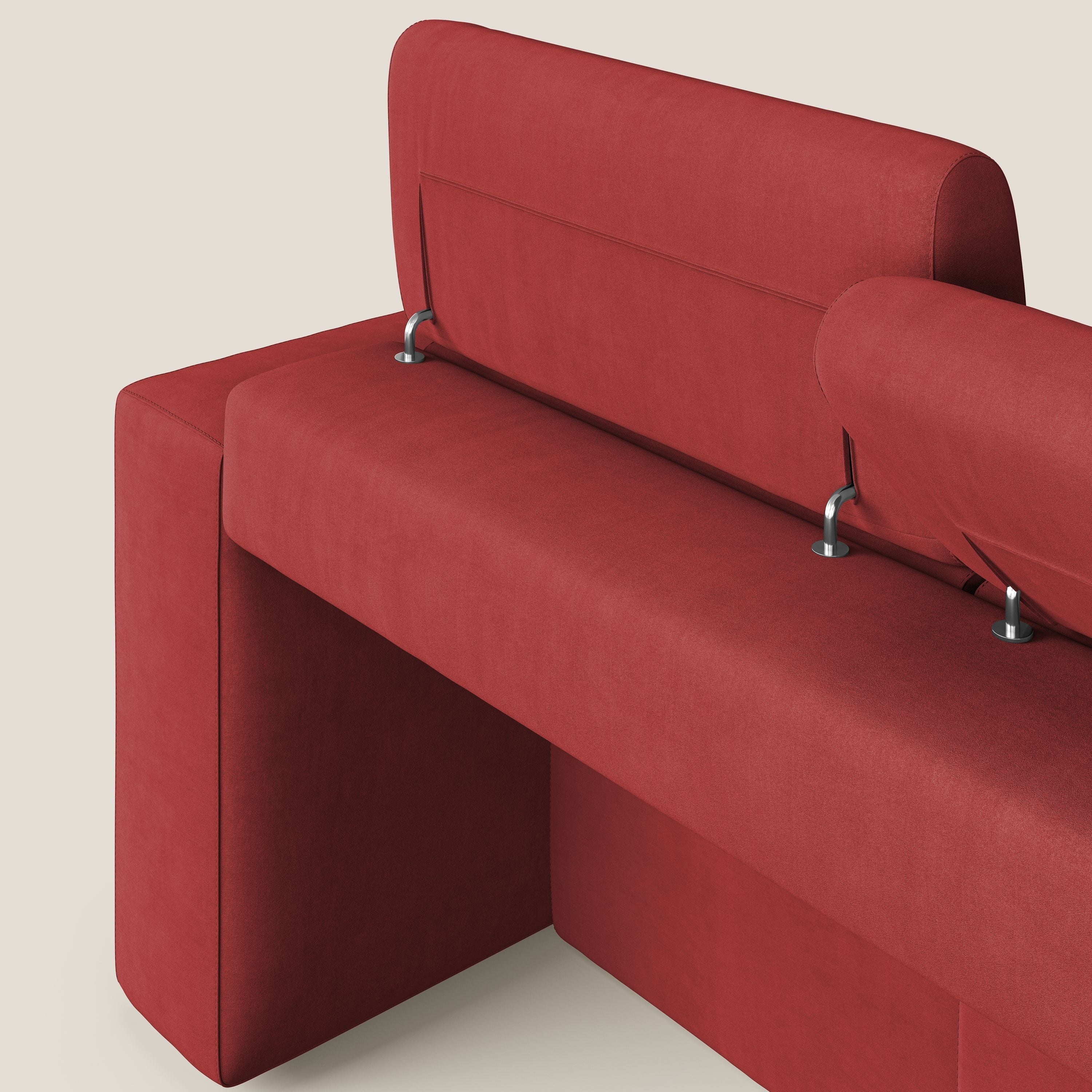 Orwell canapé avec 3 assises extractibles en microfibre détachable T11 rouge - Image 12