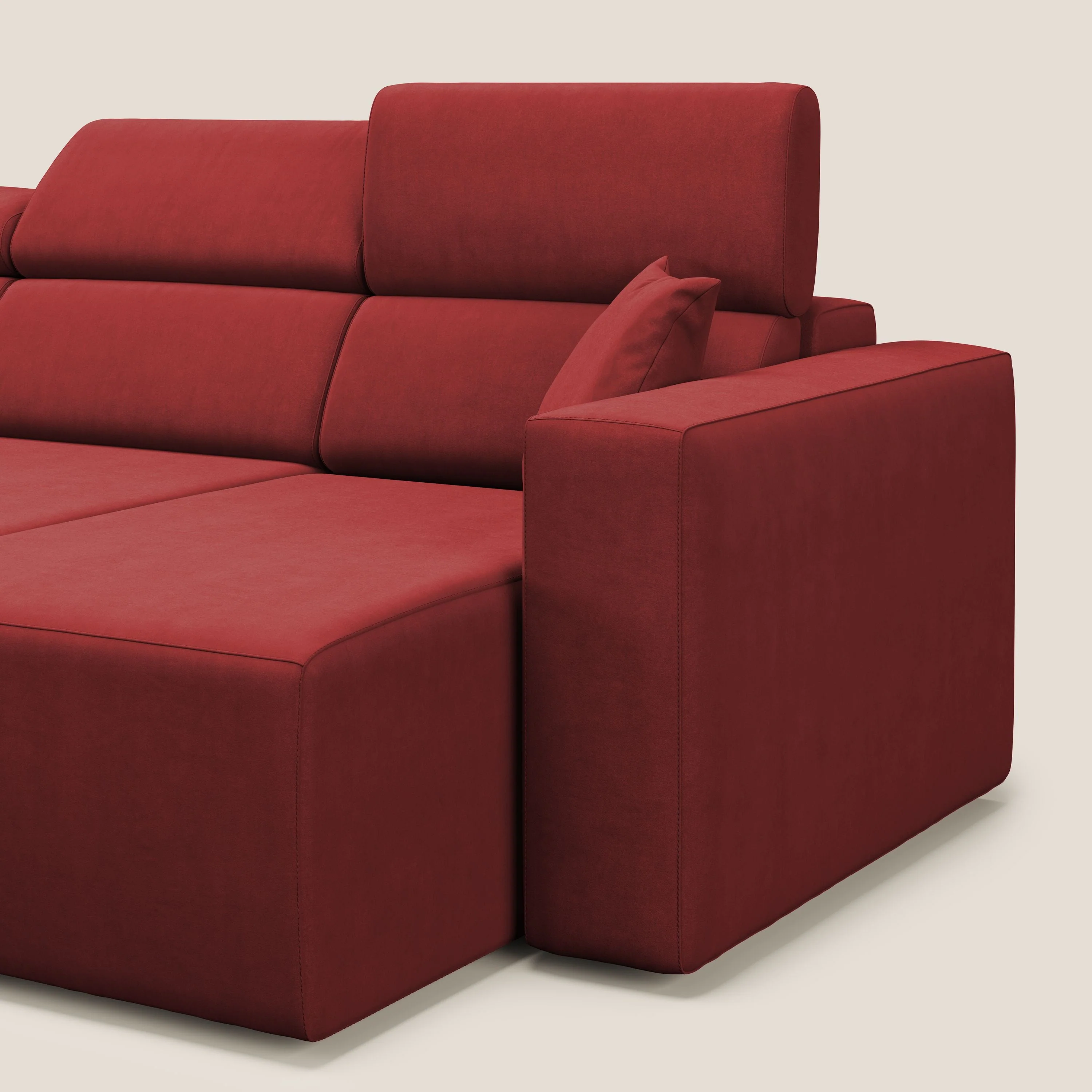 Orwell canapé avec 3 assises extractibles en microfibre détachable T11 rouge - Image 13