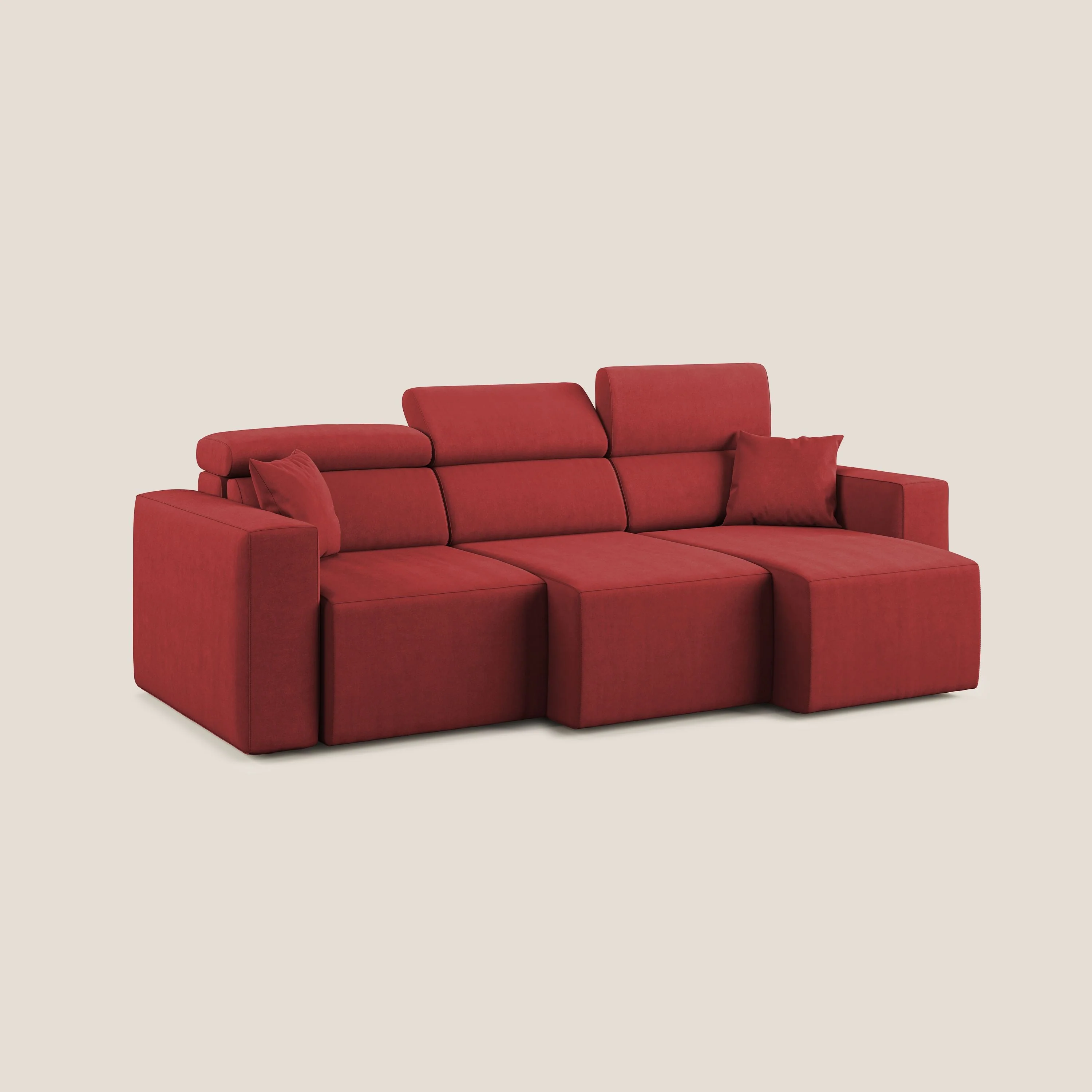 Orwell canapé avec 3 assises extractibles en microfibre détachable T11 rouge - Image 2
