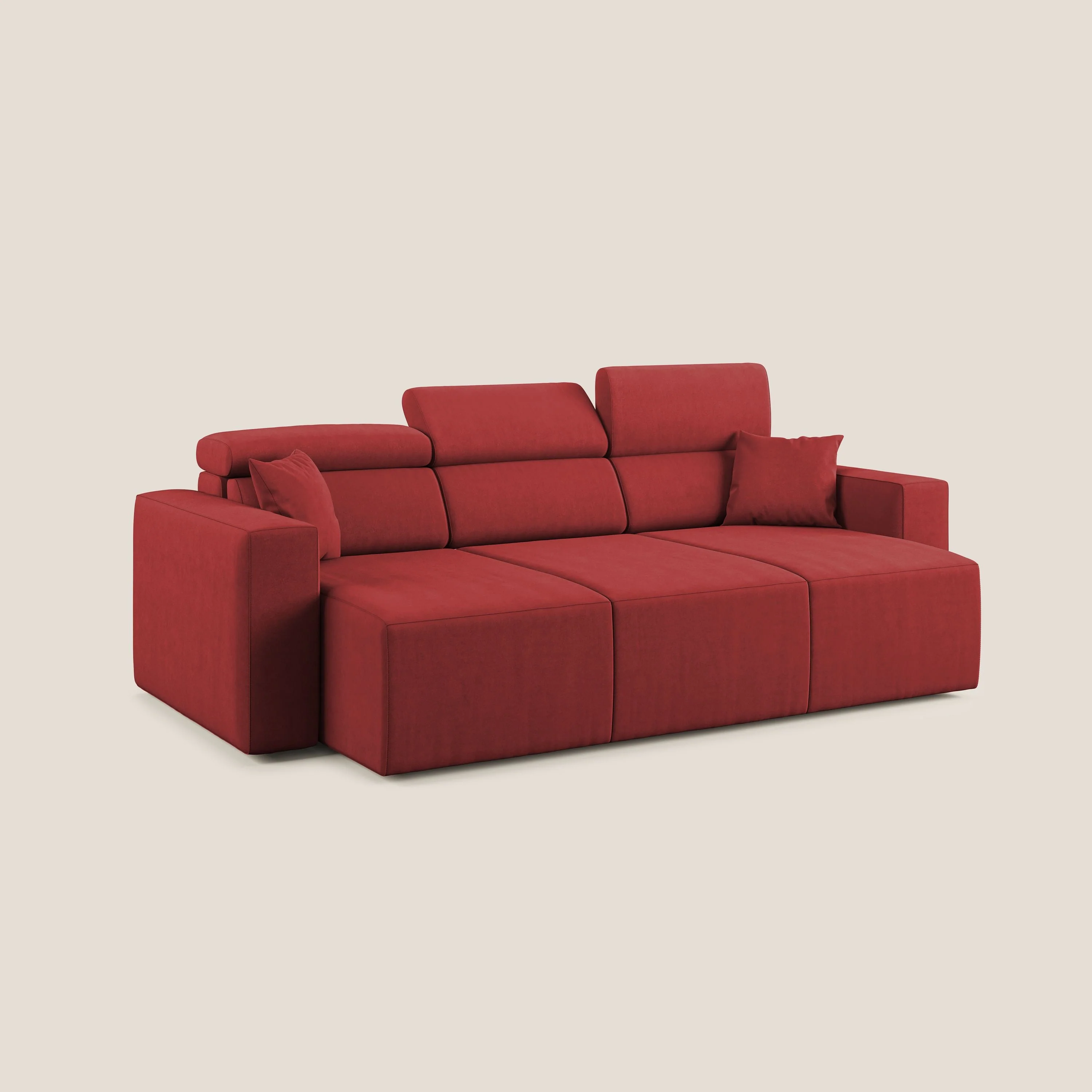 Orwell canapé avec 3 assises extractibles en microfibre détachable T11 rouge - Image 3