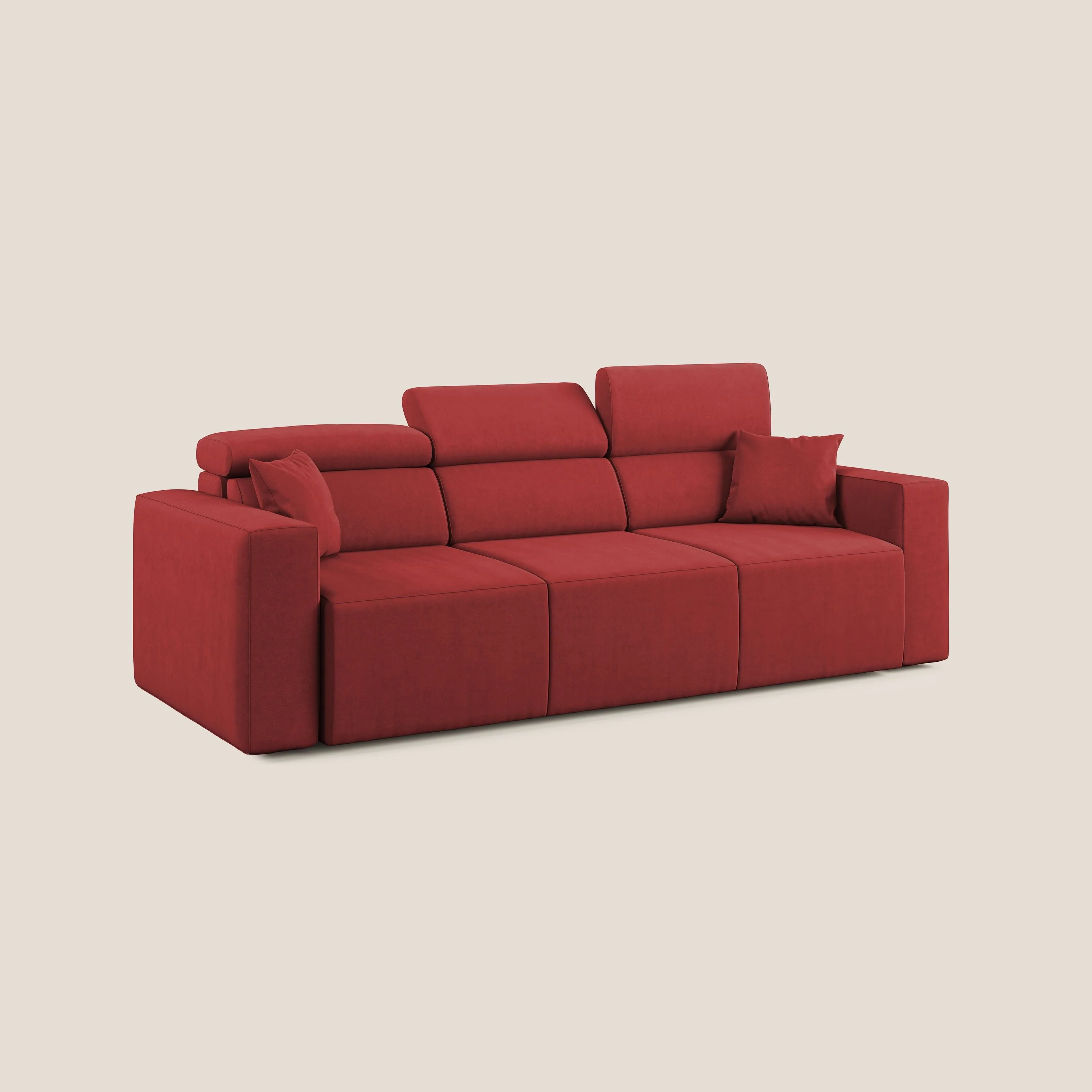 Orwell canapé avec 3 assises extractibles en microfibre détachable T11 rouge - Image 4