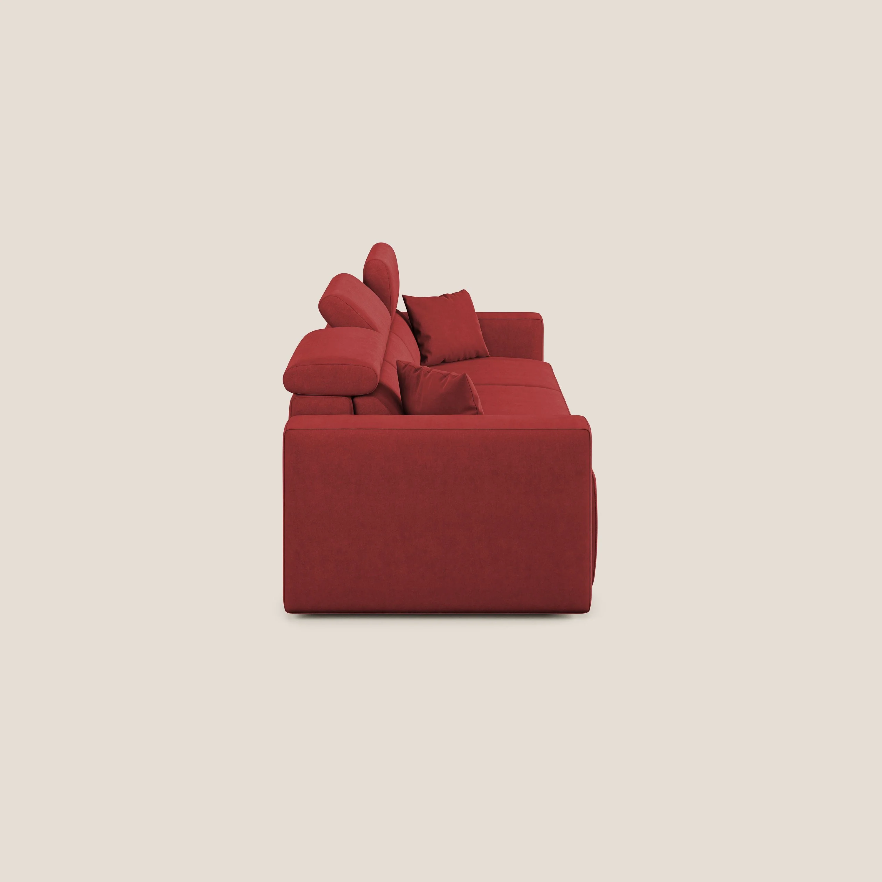 Orwell canapé avec 3 assises extractibles en microfibre détachable T11 rouge - Image 5