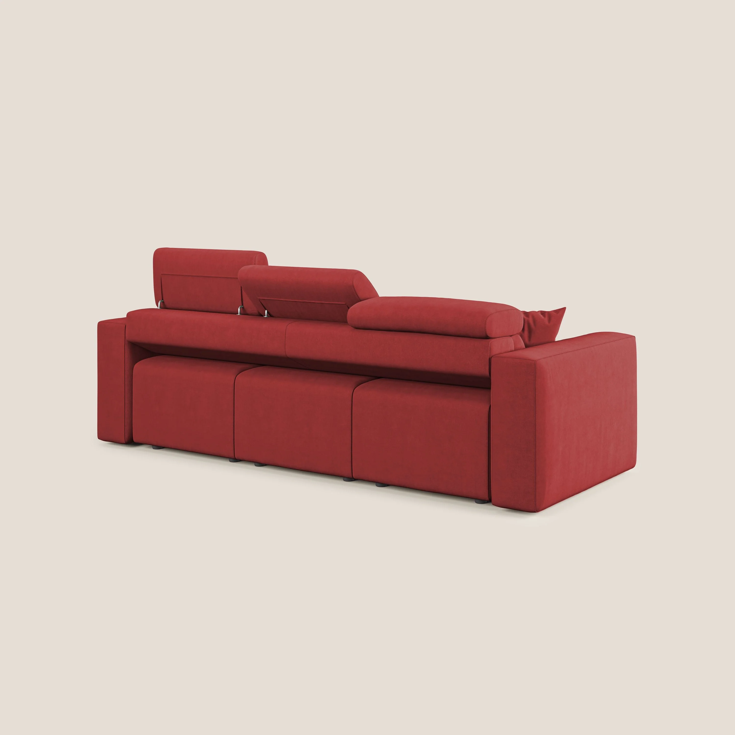 Orwell canapé avec 3 assises extractibles en microfibre détachable T11 rouge - Image 6