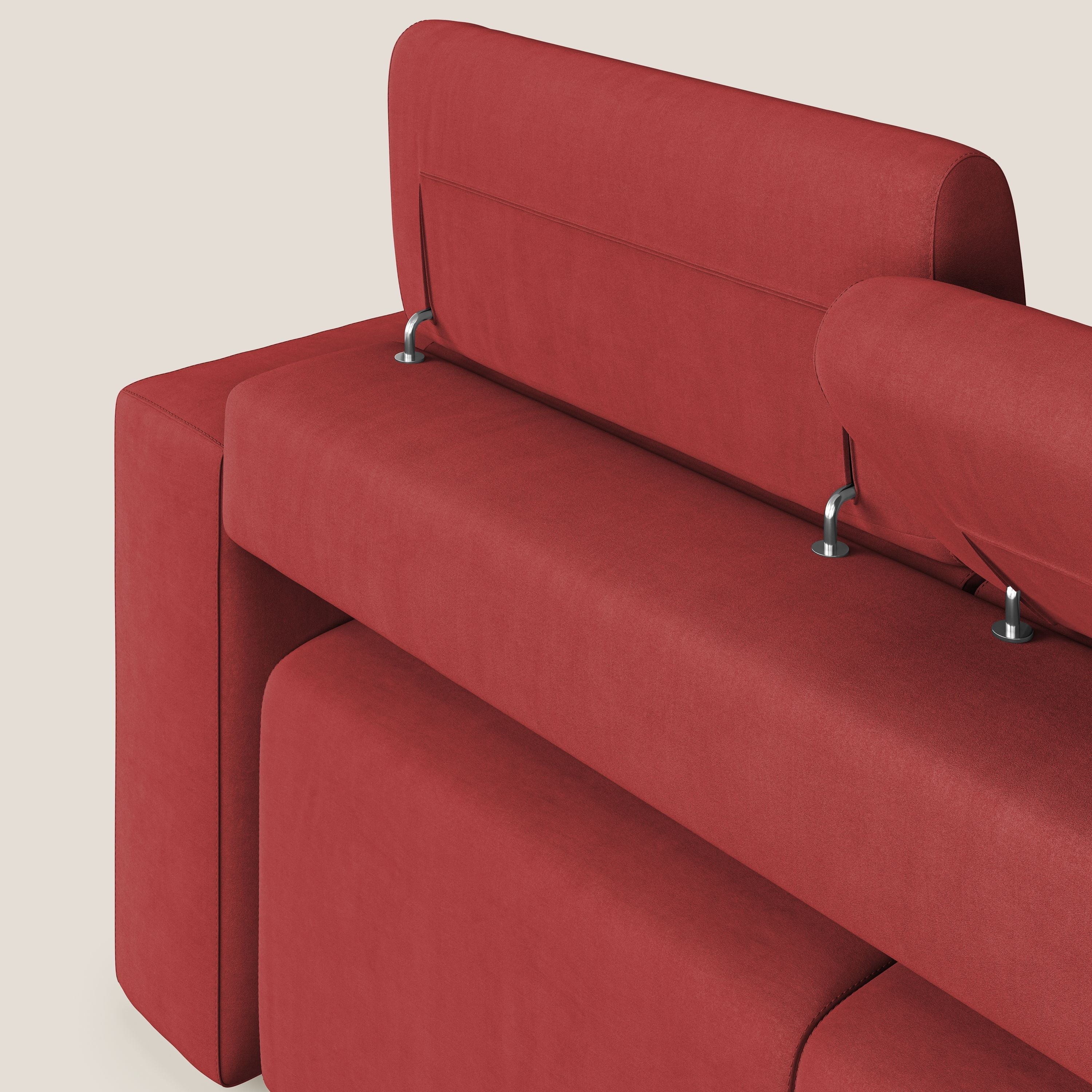 Orwell canapé avec 3 assises extractibles en microfibre détachable T11 rouge - Image 8