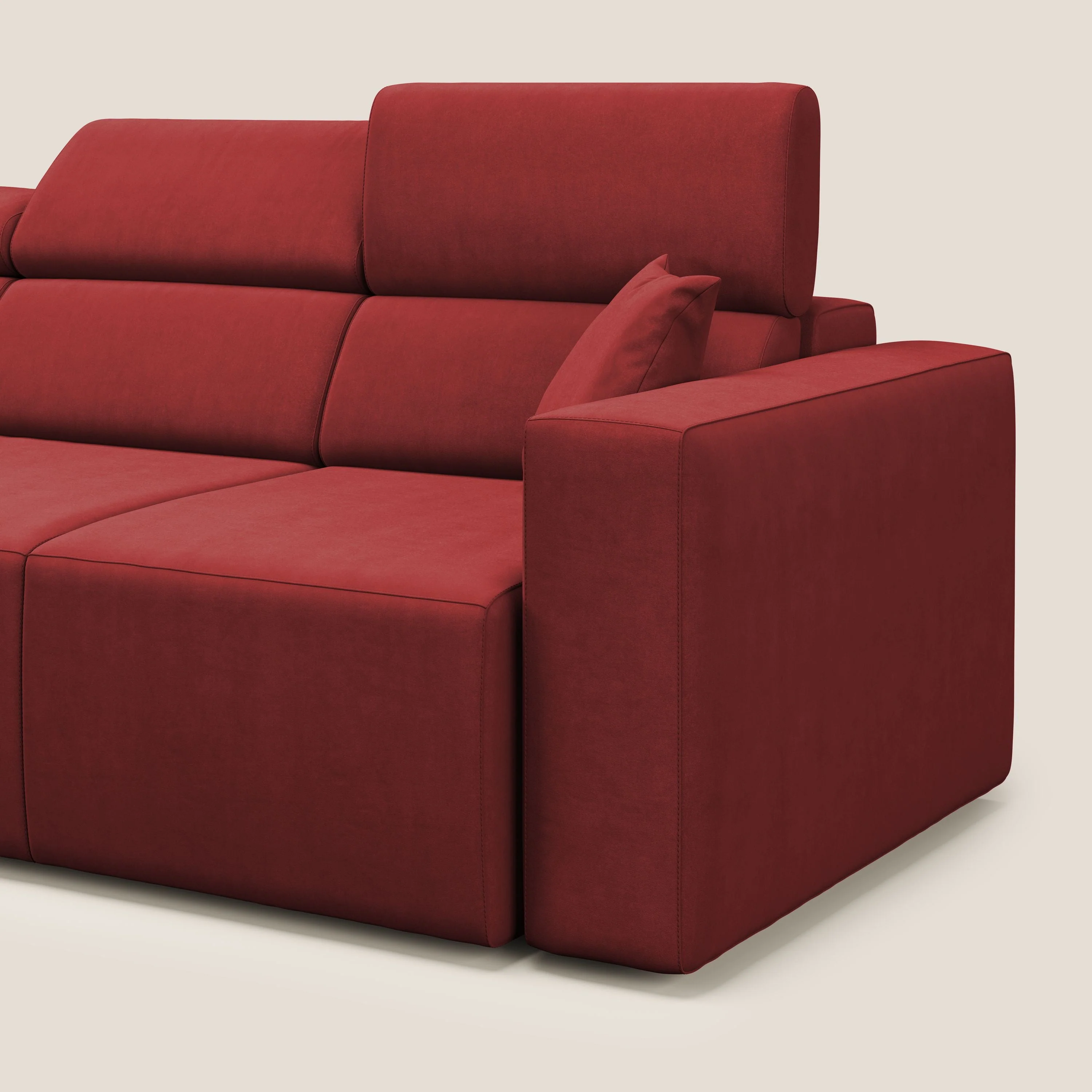 Orwell canapé avec 3 assises extractibles en microfibre détachable T11 rouge - Image 9
