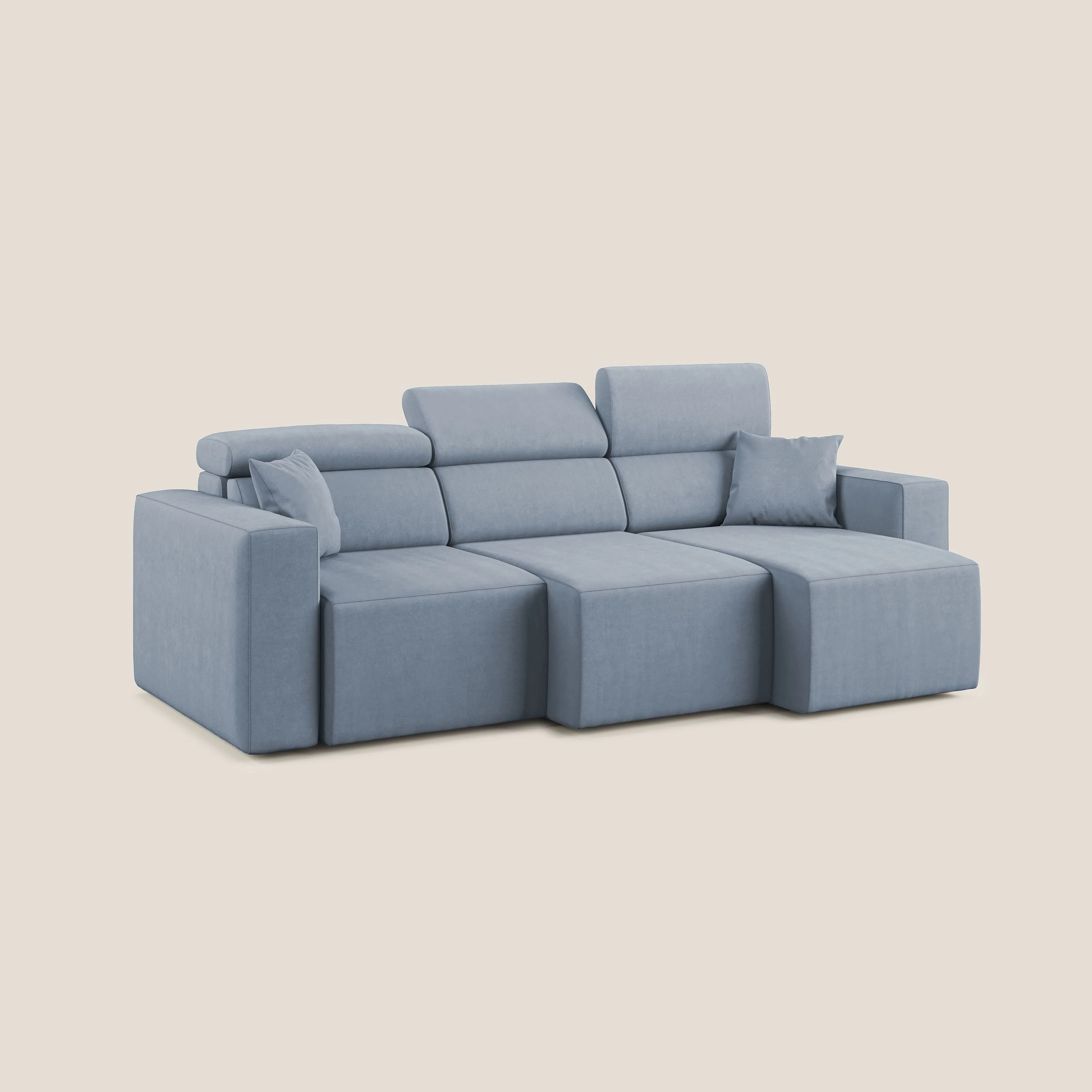 Orwell canapé avec 3 assises extractibles en microfibre détachable T11 sucre glace - Image 2