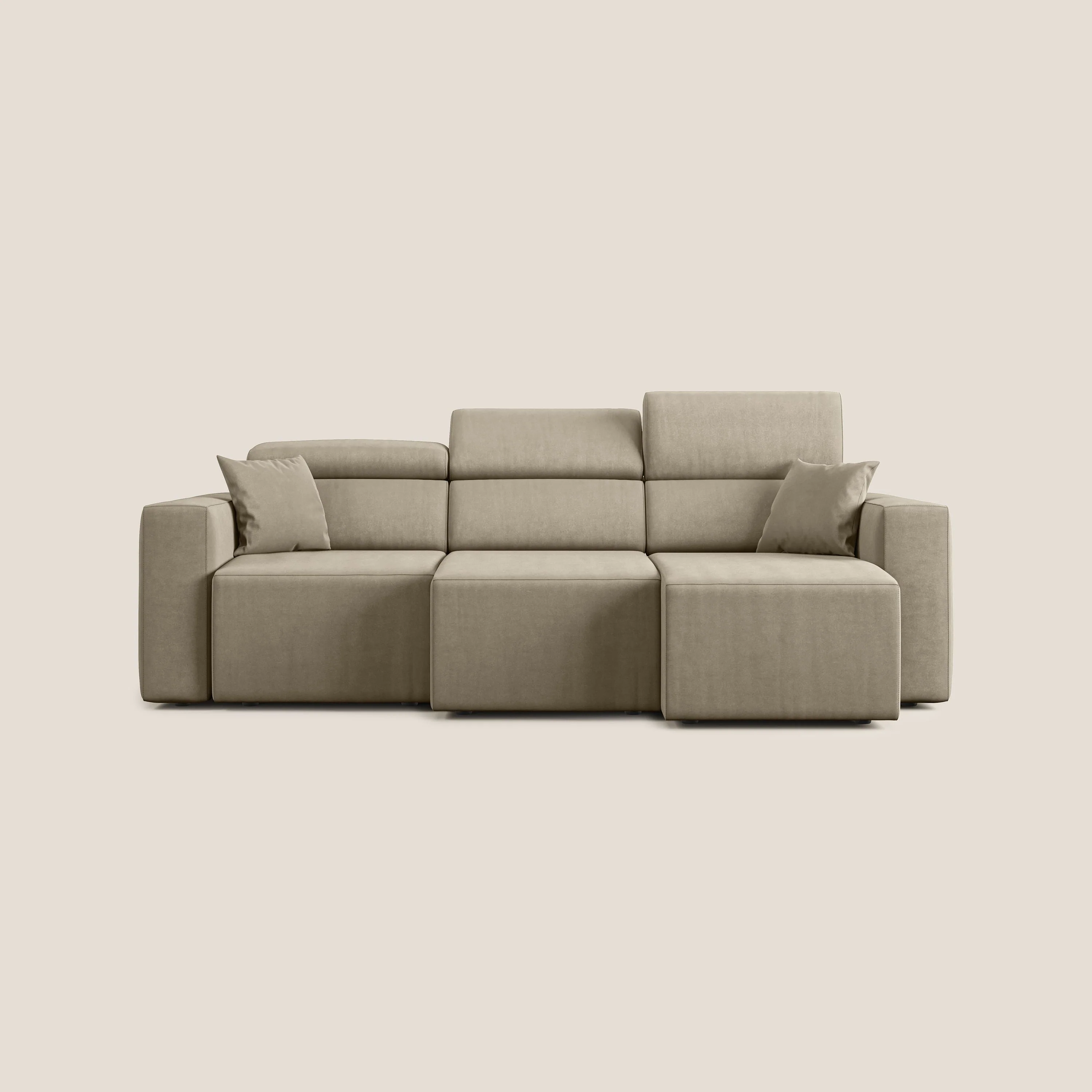 Orwell canapé avec 3 assises extractibles en microfibre détachable T11 Taupe tortora - Image 10