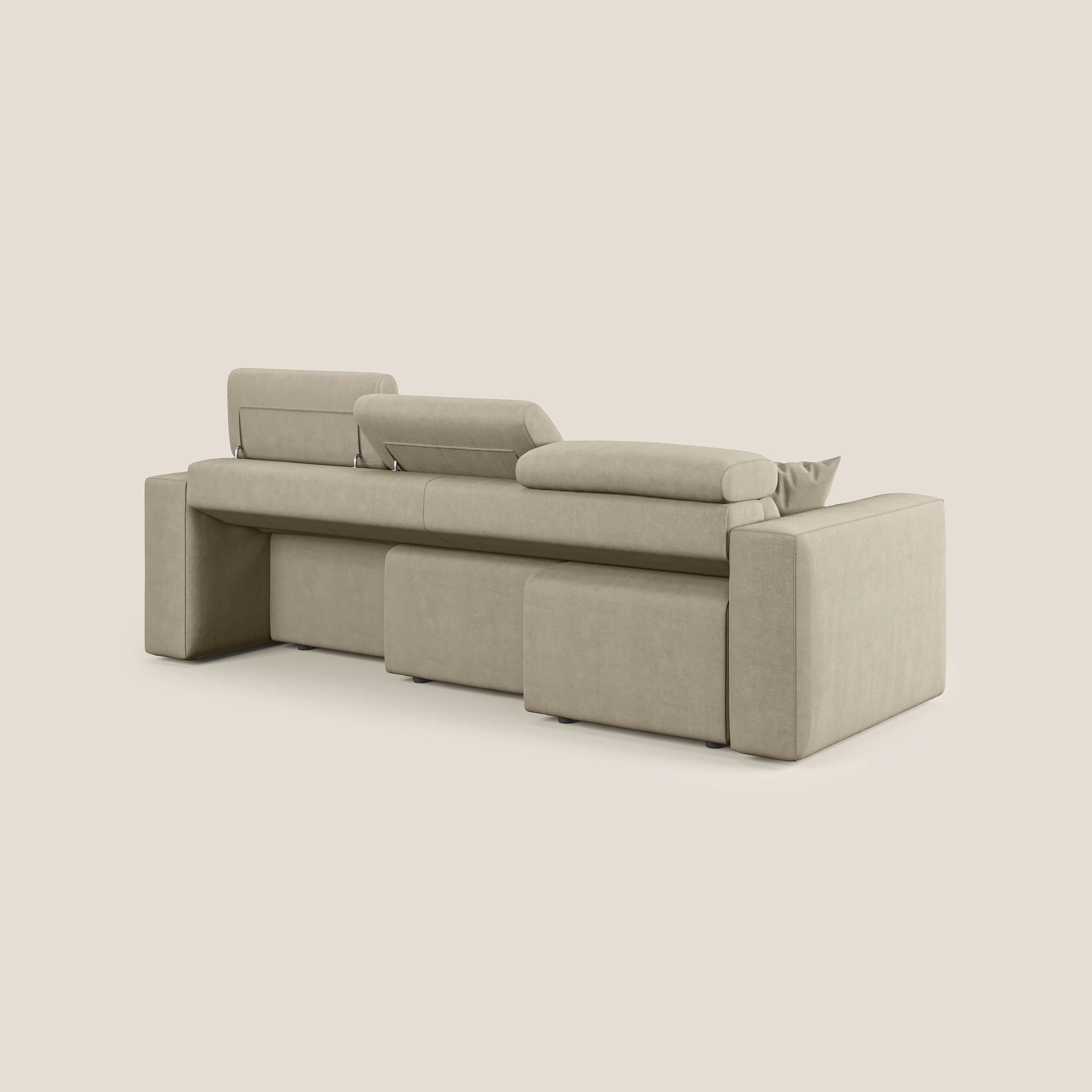 Orwell canapé avec 3 assises extractibles en microfibre détachable T11 Taupe tortora - Image 11