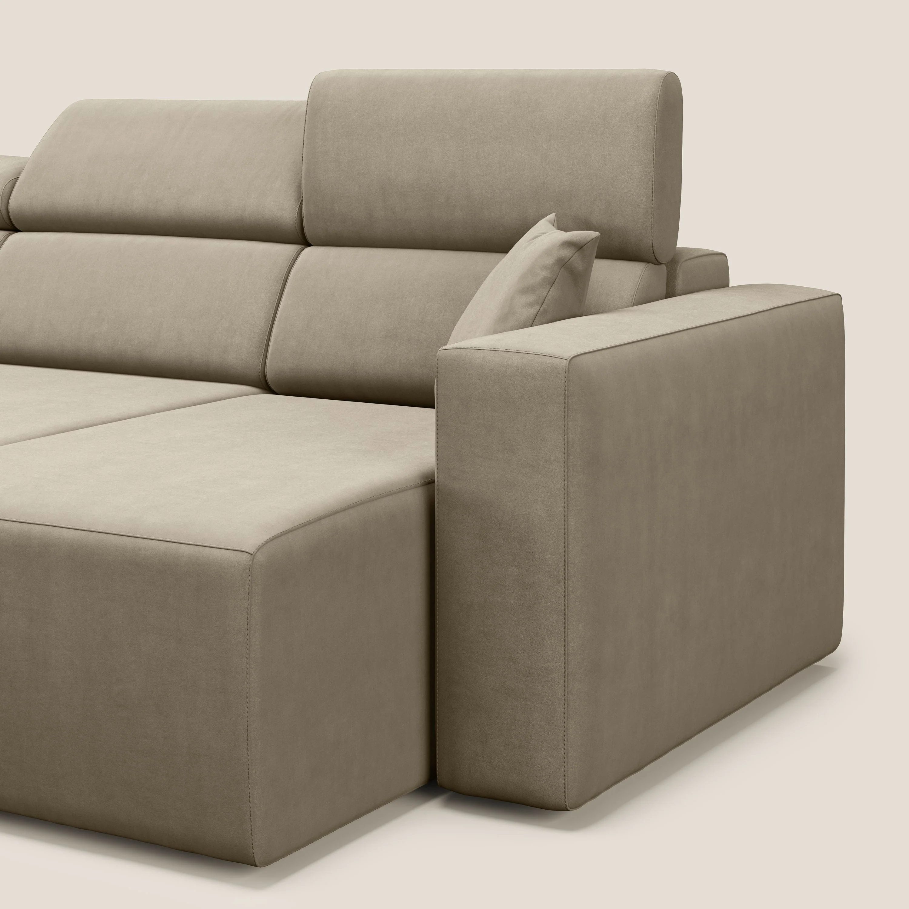 Orwell canapé avec 3 assises extractibles en microfibre détachable T11 Taupe tortora - Image 13