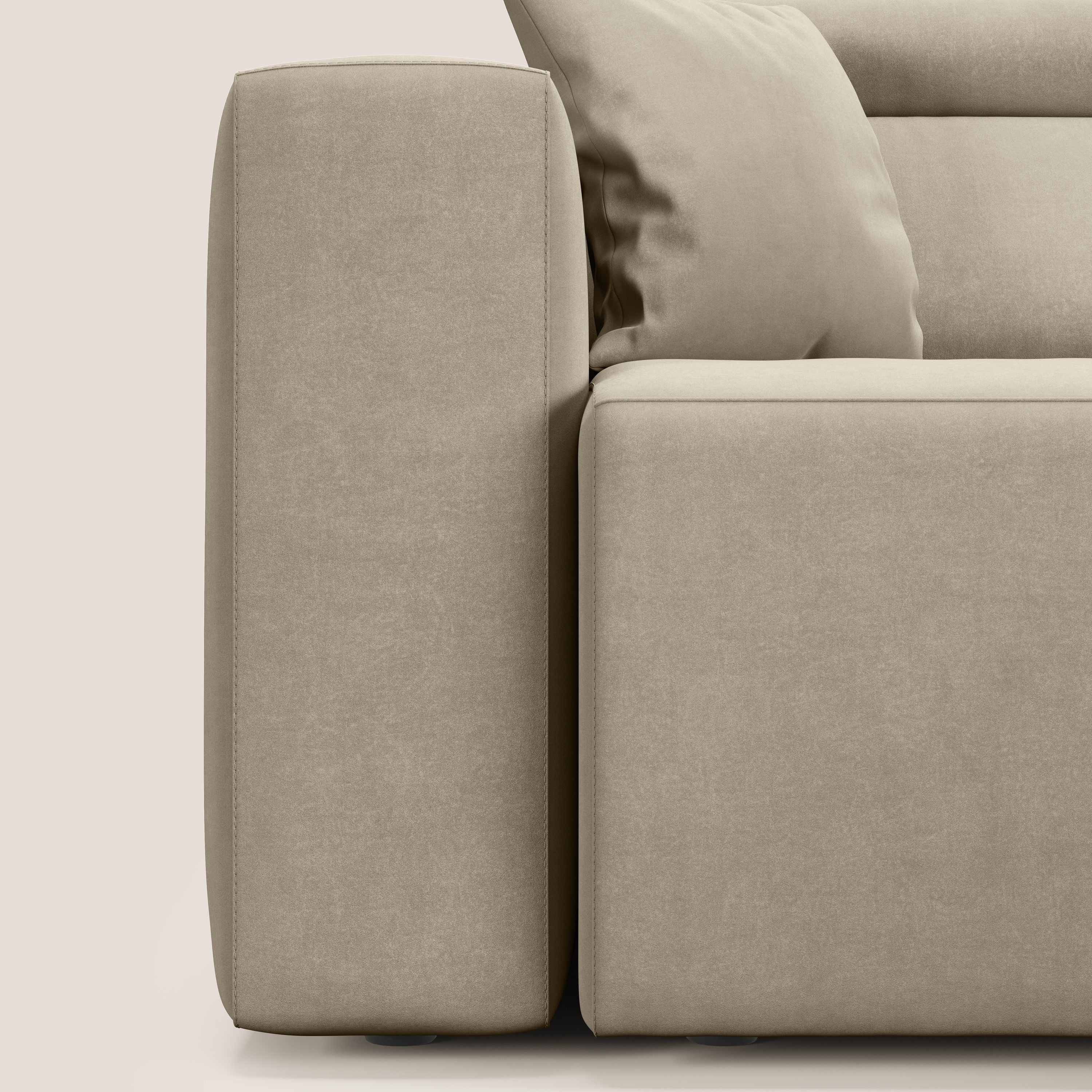 Orwell canapé avec 3 assises extractibles en microfibre détachable T11 Taupe tortora - Image 14