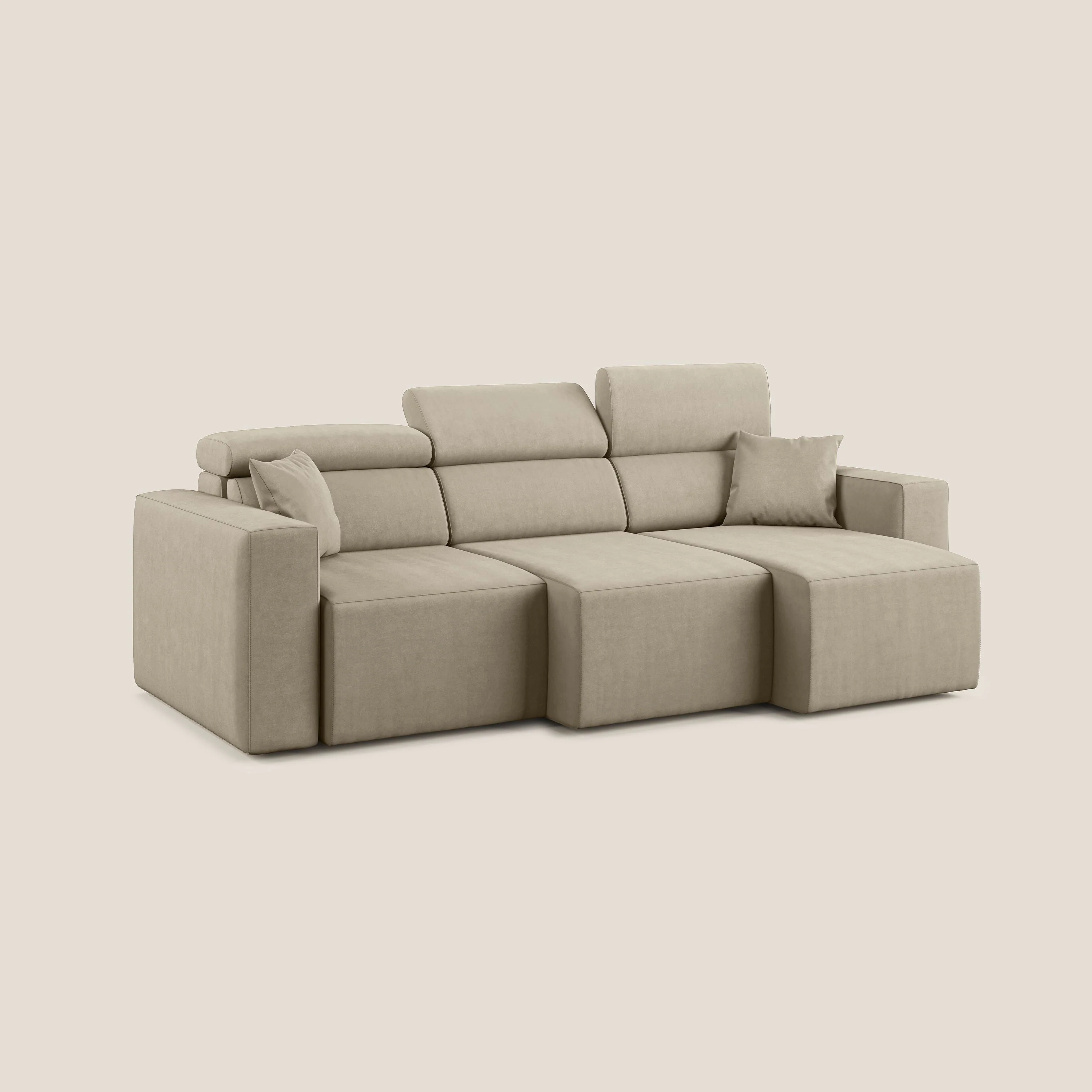 Orwell canapé avec 3 assises extractibles en microfibre détachable T11 Taupe tortora - Image 2