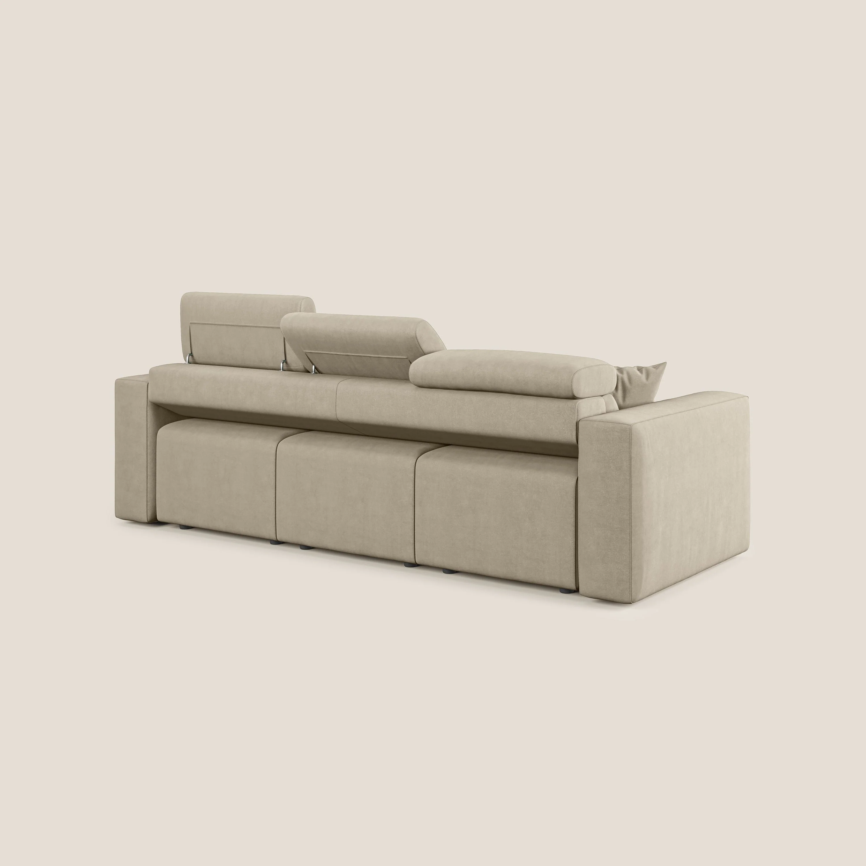 Orwell canapé avec 3 assises extractibles en microfibre détachable T11 Taupe tortora - Image 6