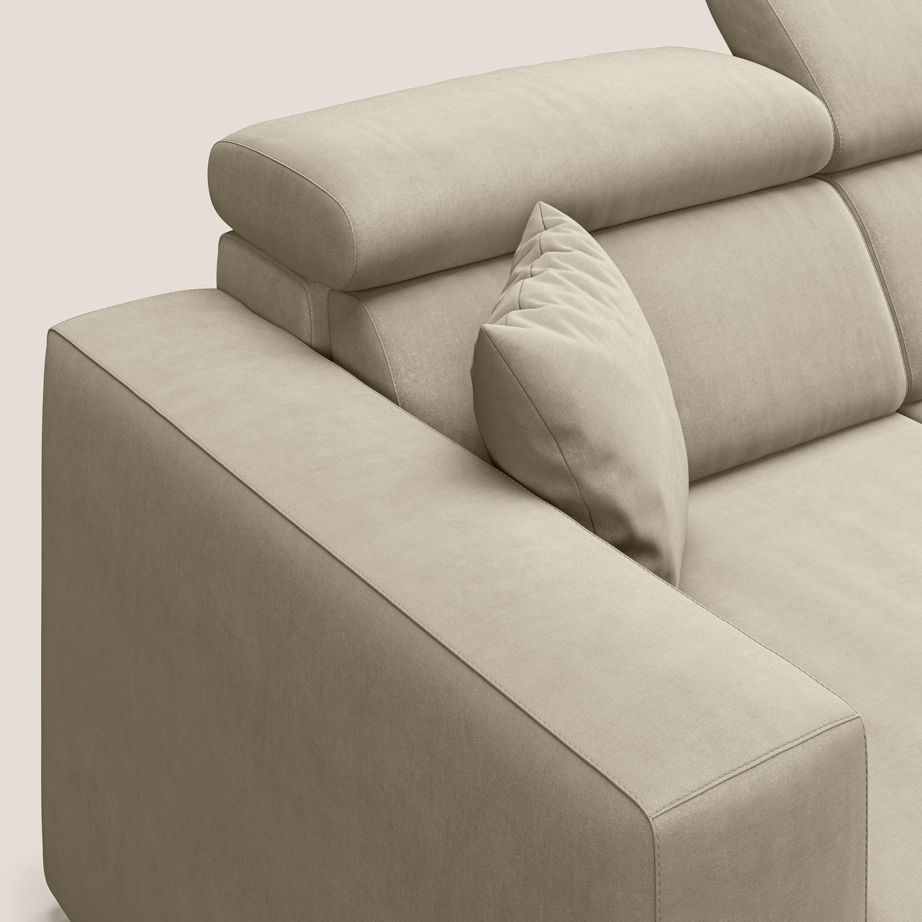 Orwell canapé avec 3 assises extractibles en microfibre détachable T11 Taupe tortora - Image 7