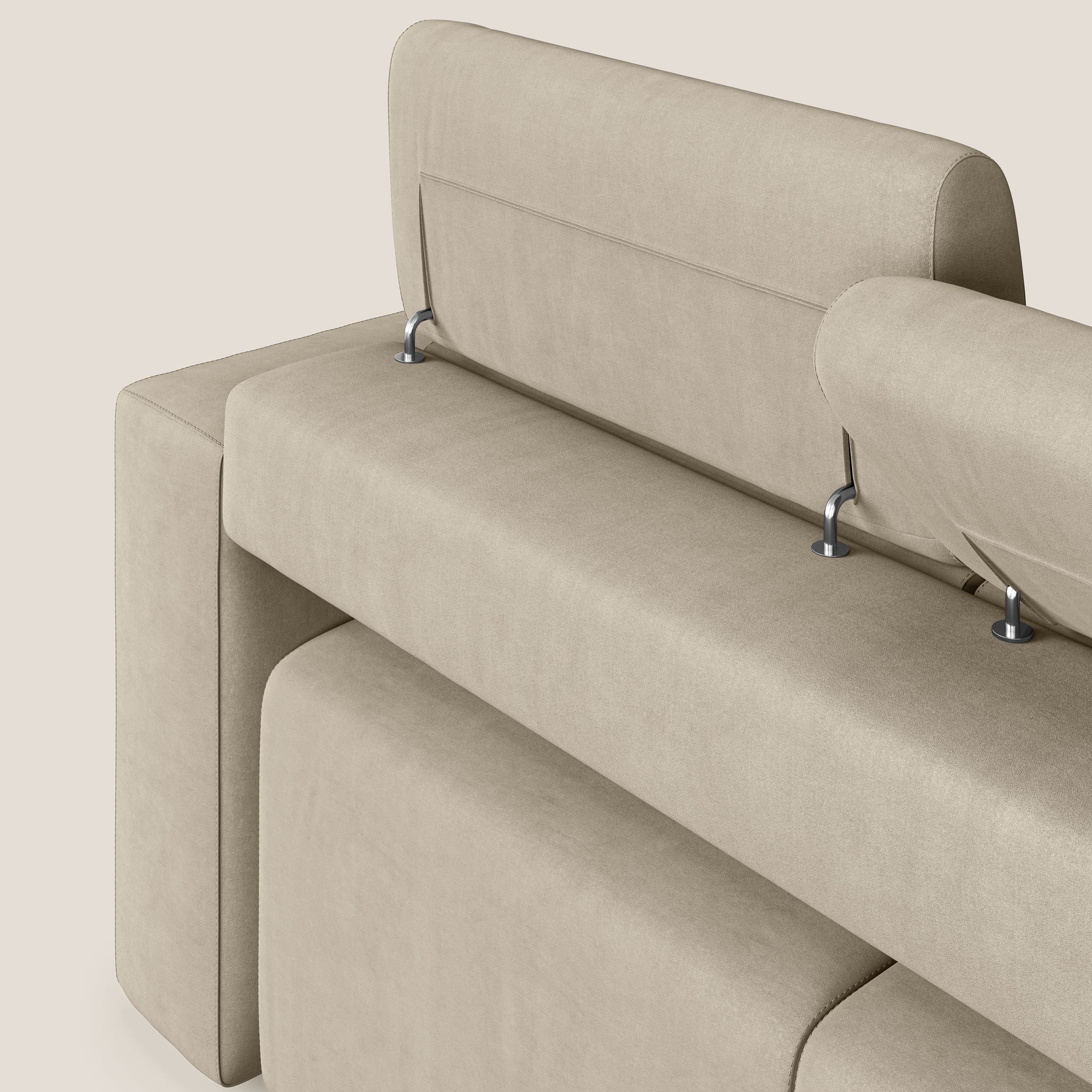 Orwell canapé avec 3 assises extractibles en microfibre détachable T11 Taupe tortora - Image 8