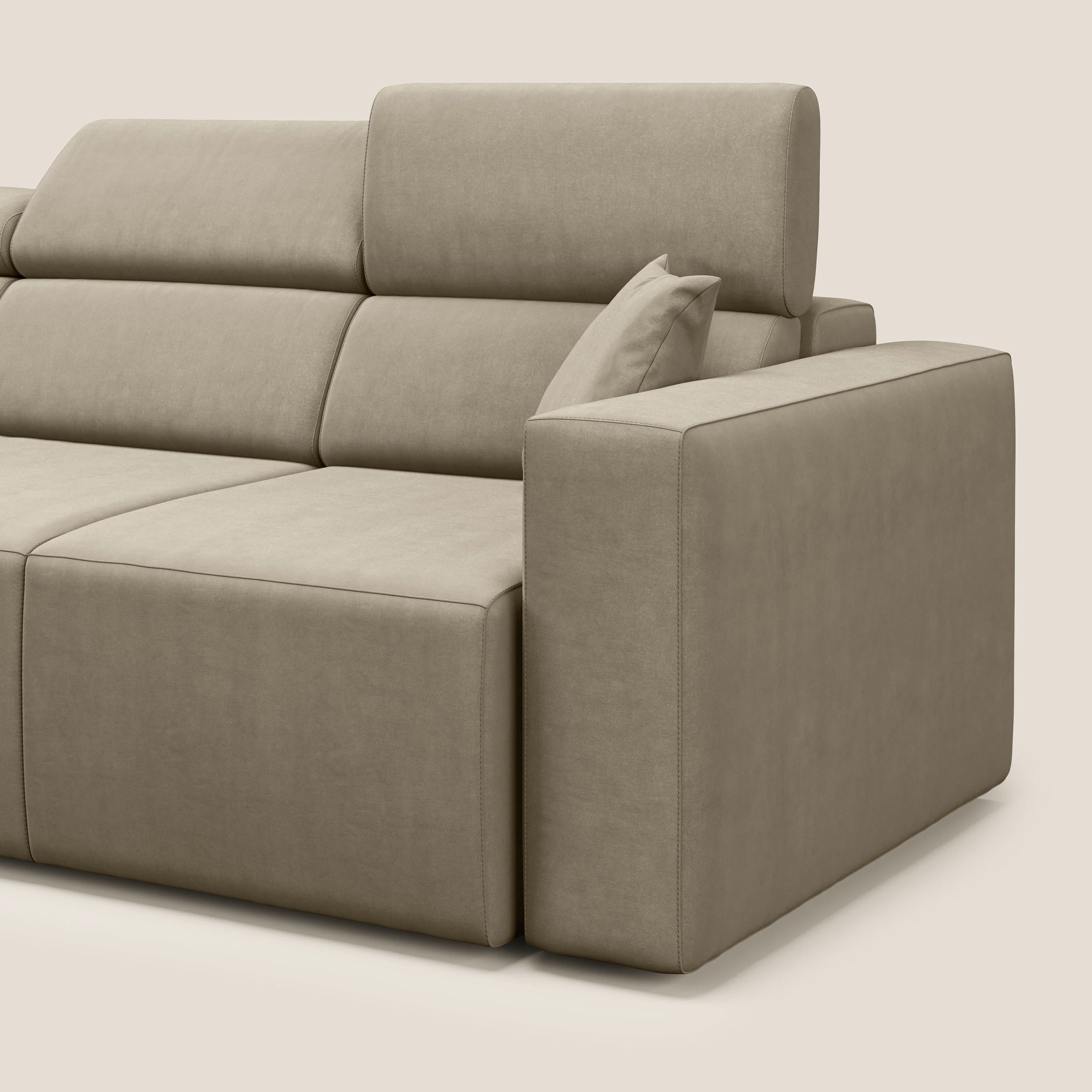 Orwell canapé avec 3 assises extractibles en microfibre détachable T11 Taupe tortora - Image 9