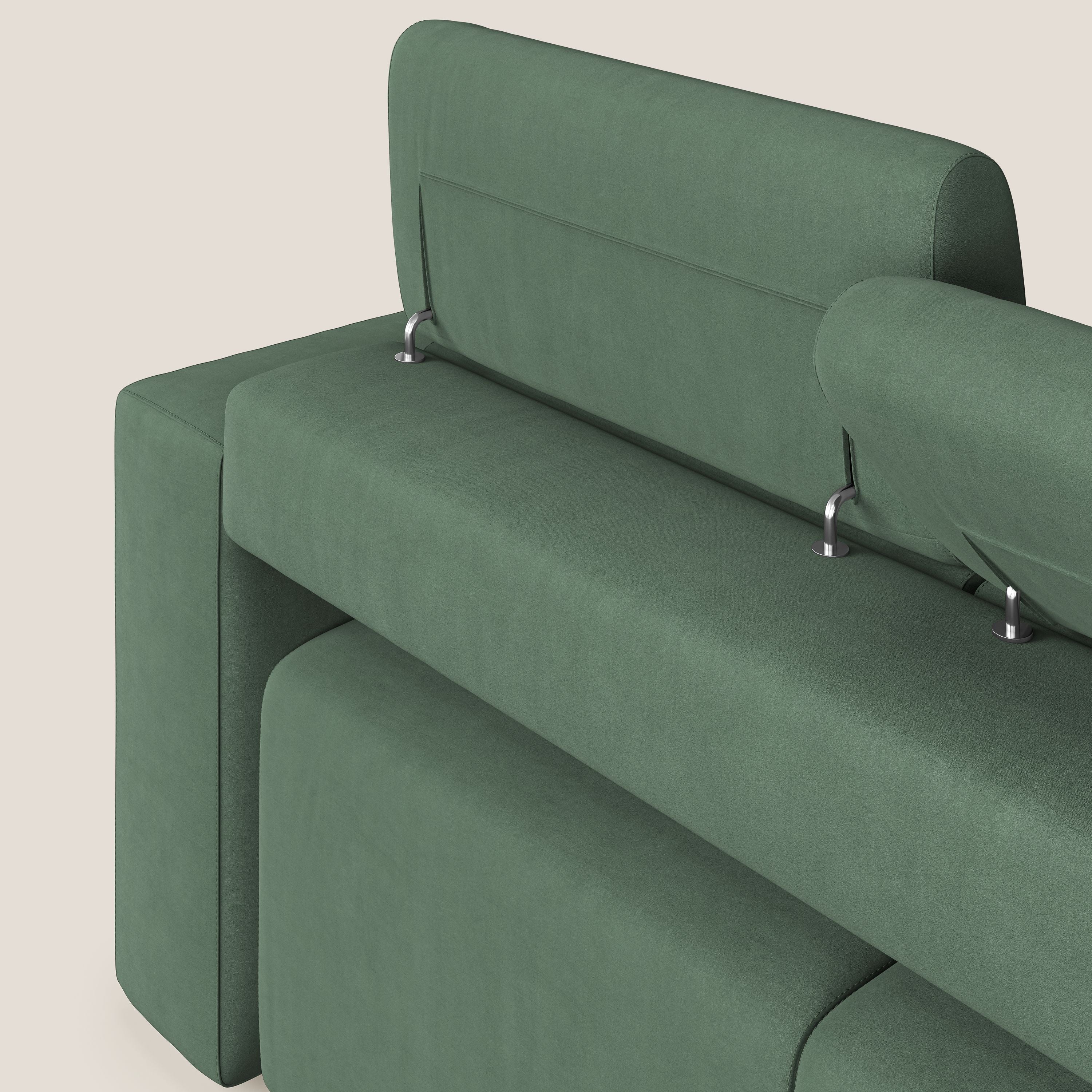 Orwell canapé avec 3 assises extractibles en microfibre détachable T11 vert - Image 10