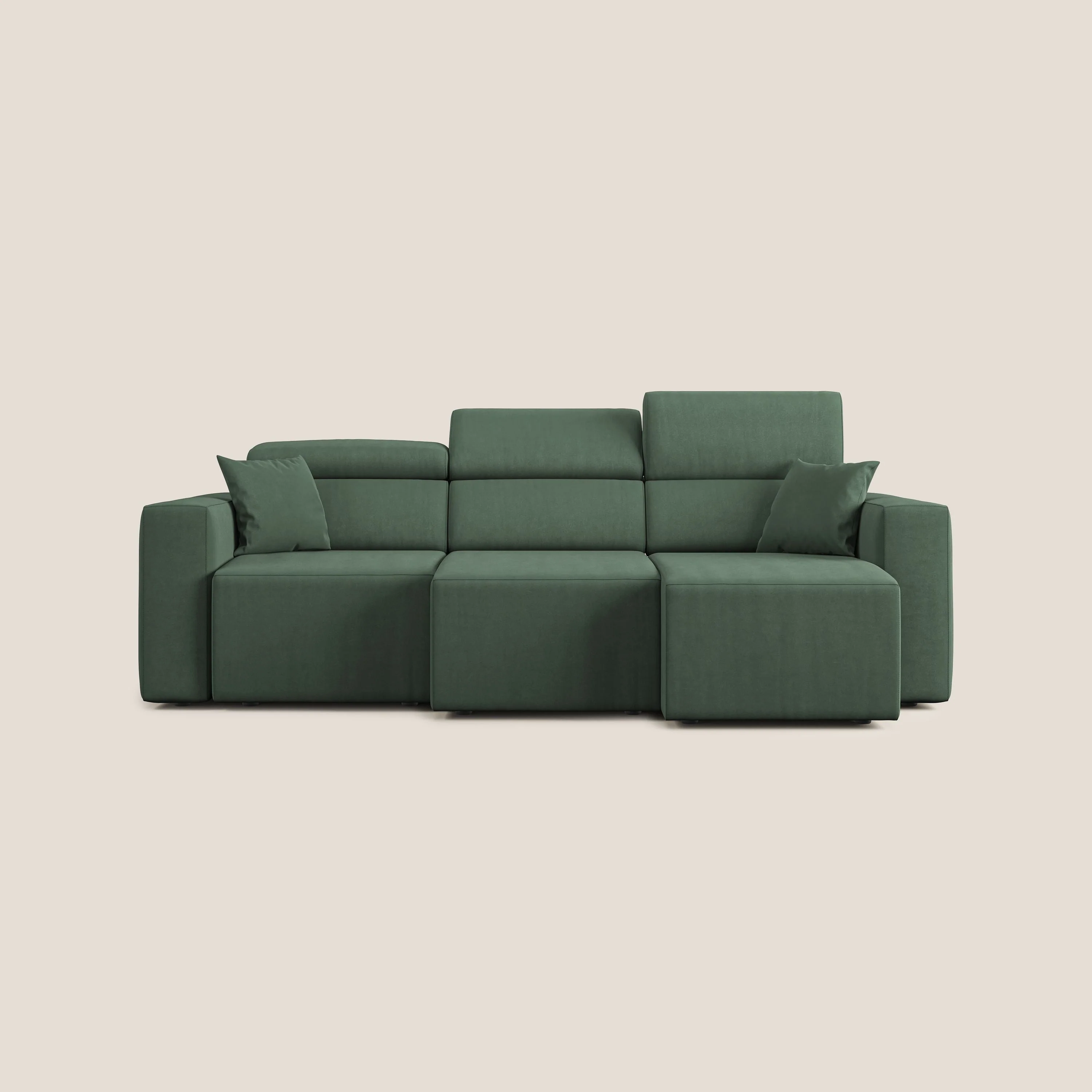 Orwell canapé avec 3 assises extractibles en microfibre détachable T11 vert - Image 12