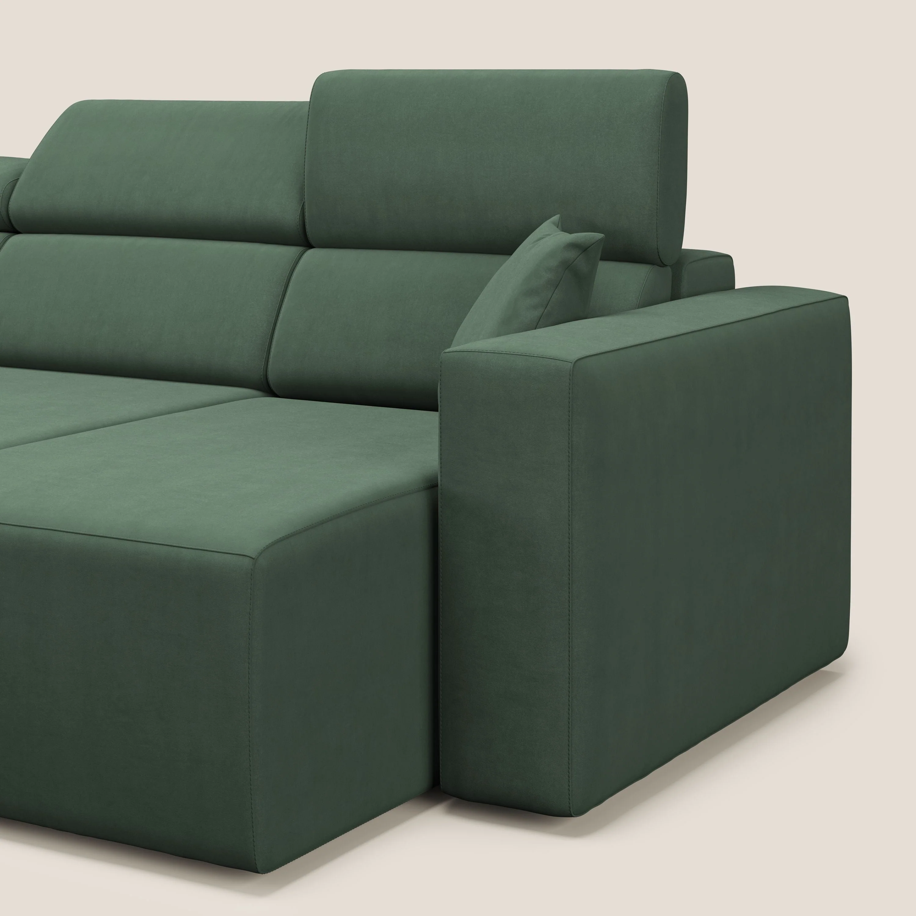 Orwell canapé avec 3 assises extractibles en microfibre détachable T11 vert - Image 15