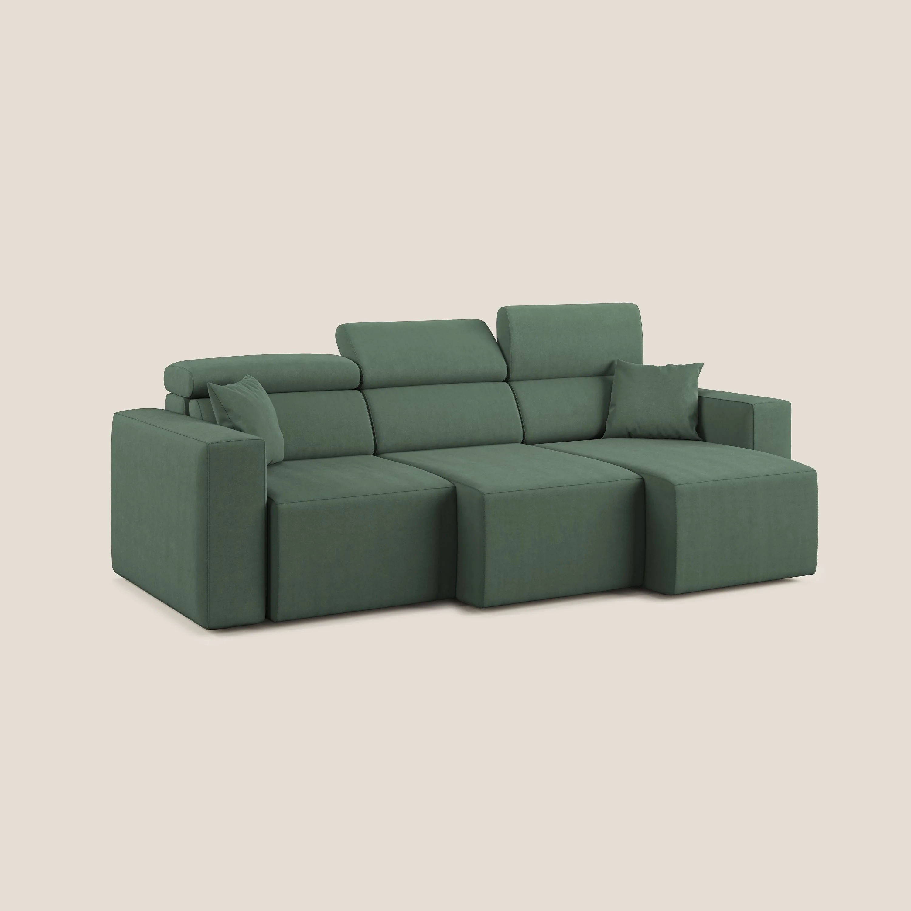 Orwell canapé avec 3 assises extractibles en microfibre détachable T11 vert - Image 4