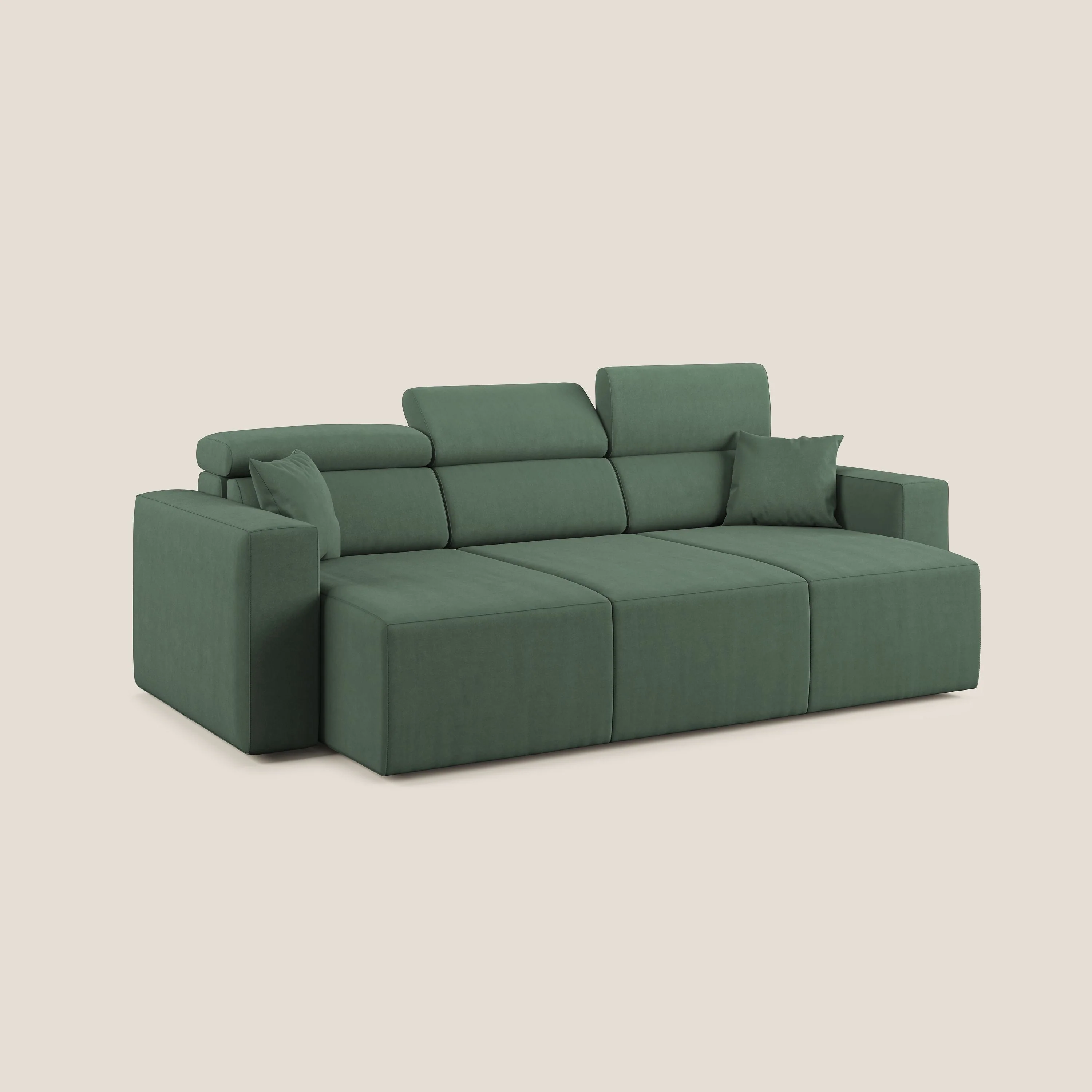 Orwell canapé avec 3 assises extractibles en microfibre détachable T11 vert - Image 5
