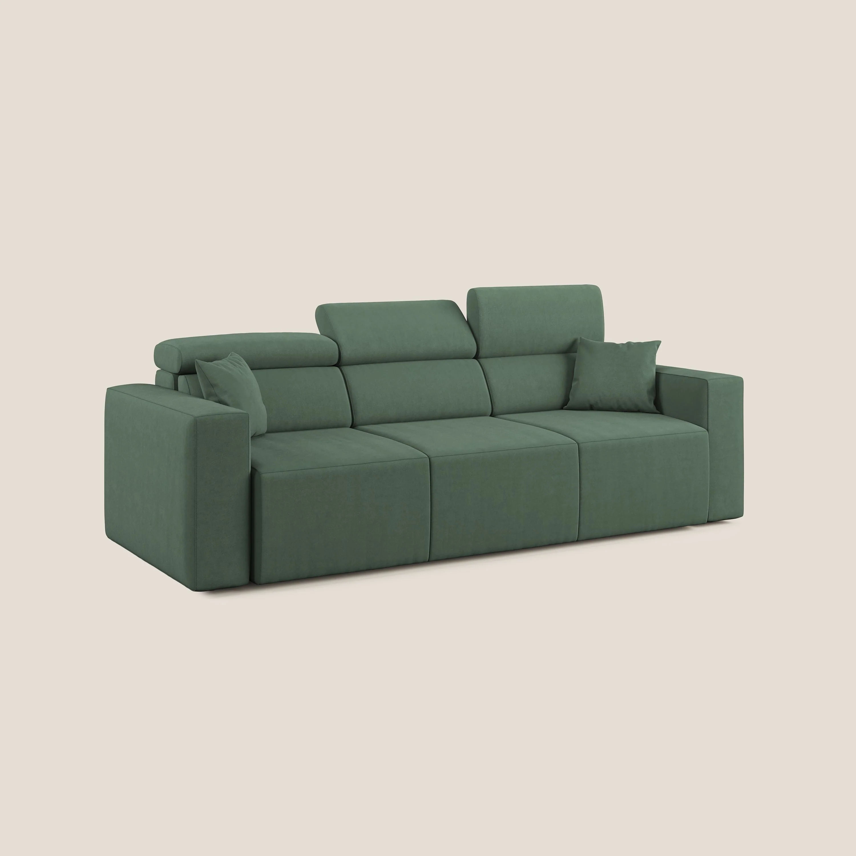 Orwell canapé avec 3 assises extractibles en microfibre détachable T11 vert - Image 6