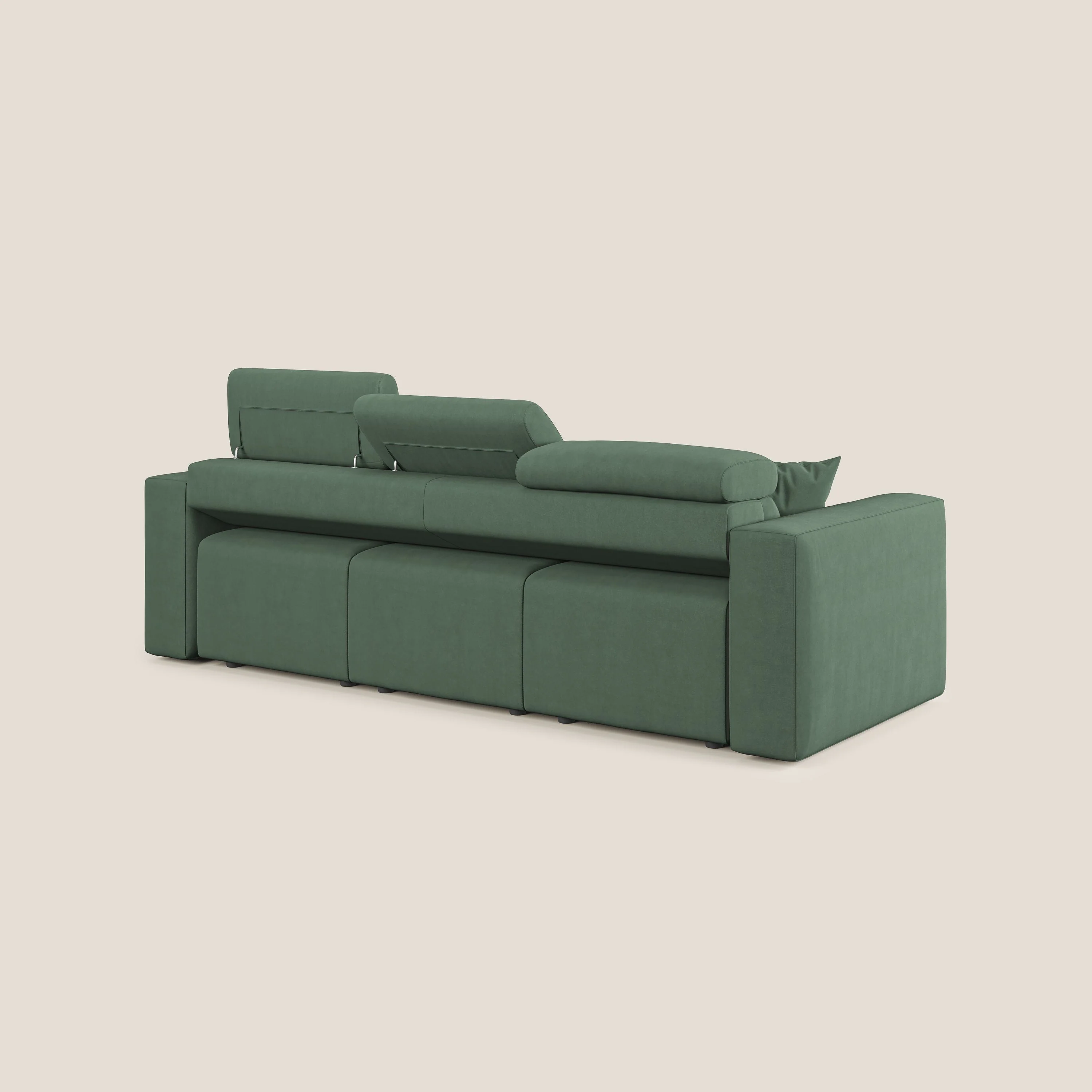 Orwell canapé avec 3 assises extractibles en microfibre détachable T11 vert - Image 8