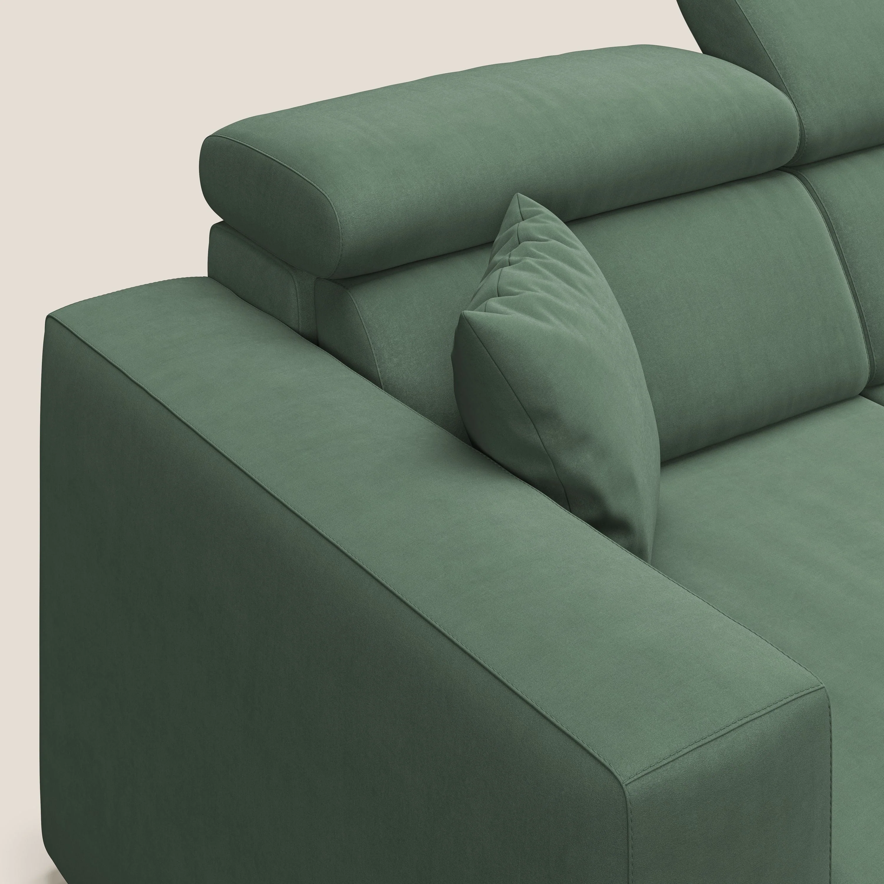 Orwell canapé avec 3 assises extractibles en microfibre détachable T11 vert - Image 9