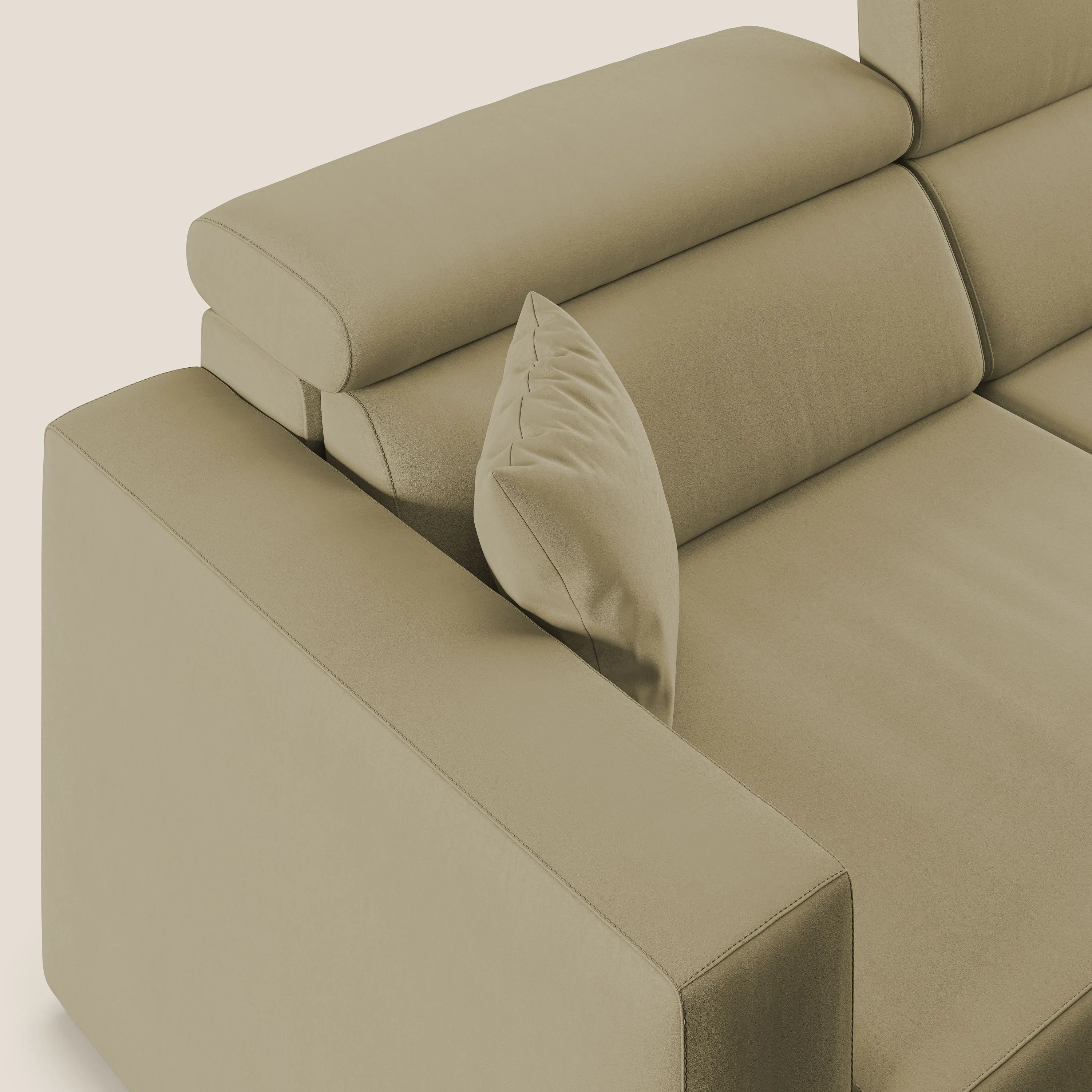 Orwell canapé avec assise extractible en microfibre détachable T11 beige - Image 6