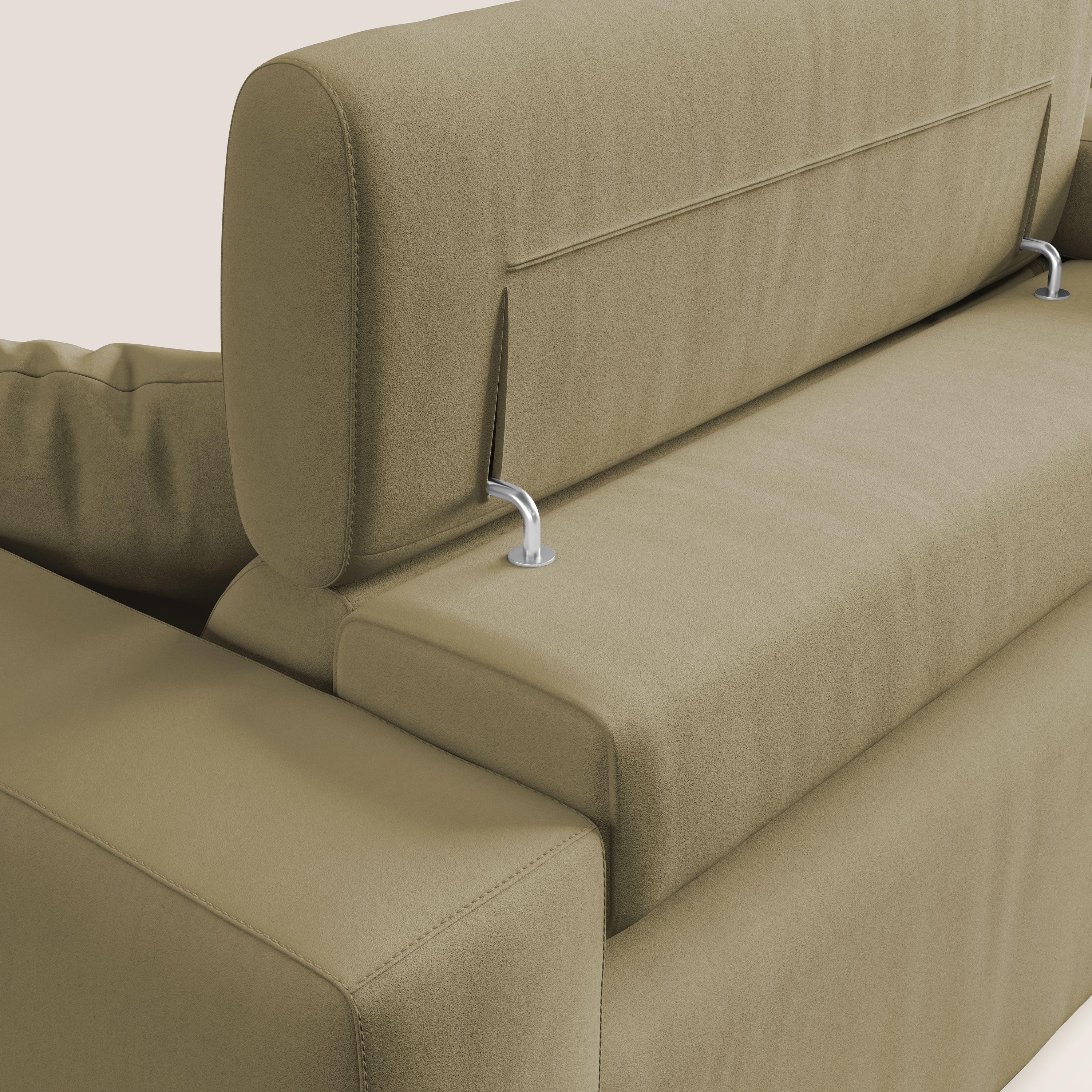 Orwell canapé avec assise extractible en microfibre détachable T11 beige - Image 7