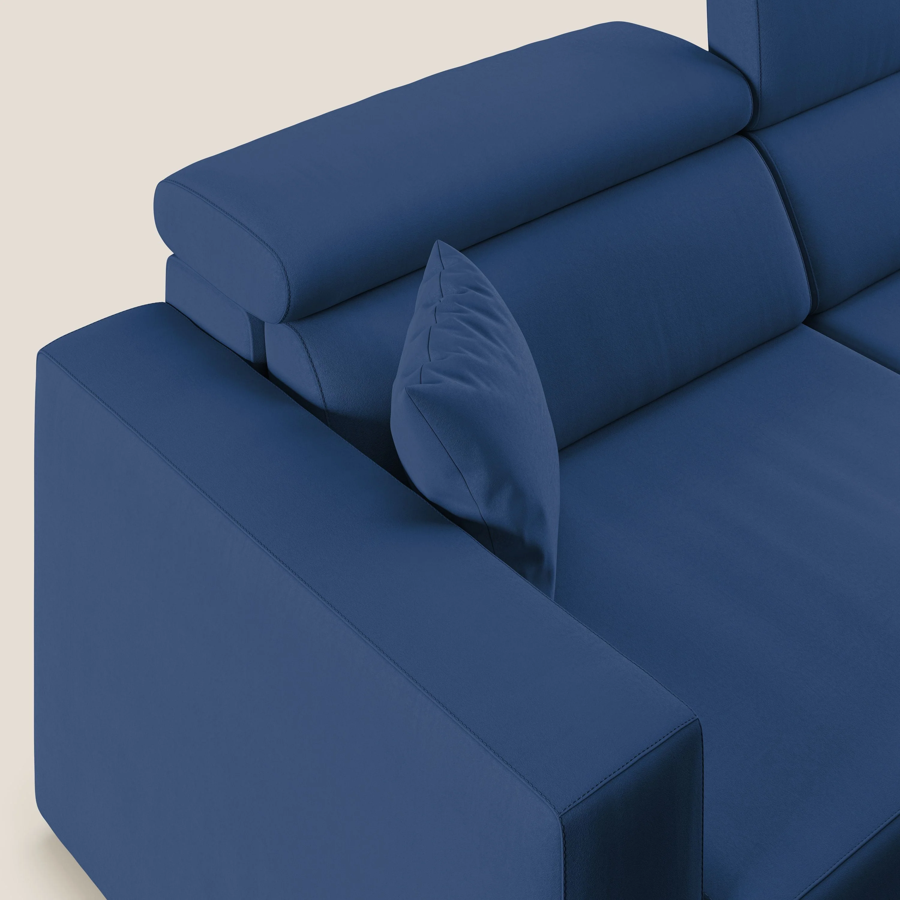 Orwell canapé avec assise extractible en microfibre détachable T11 bleu - Image 6