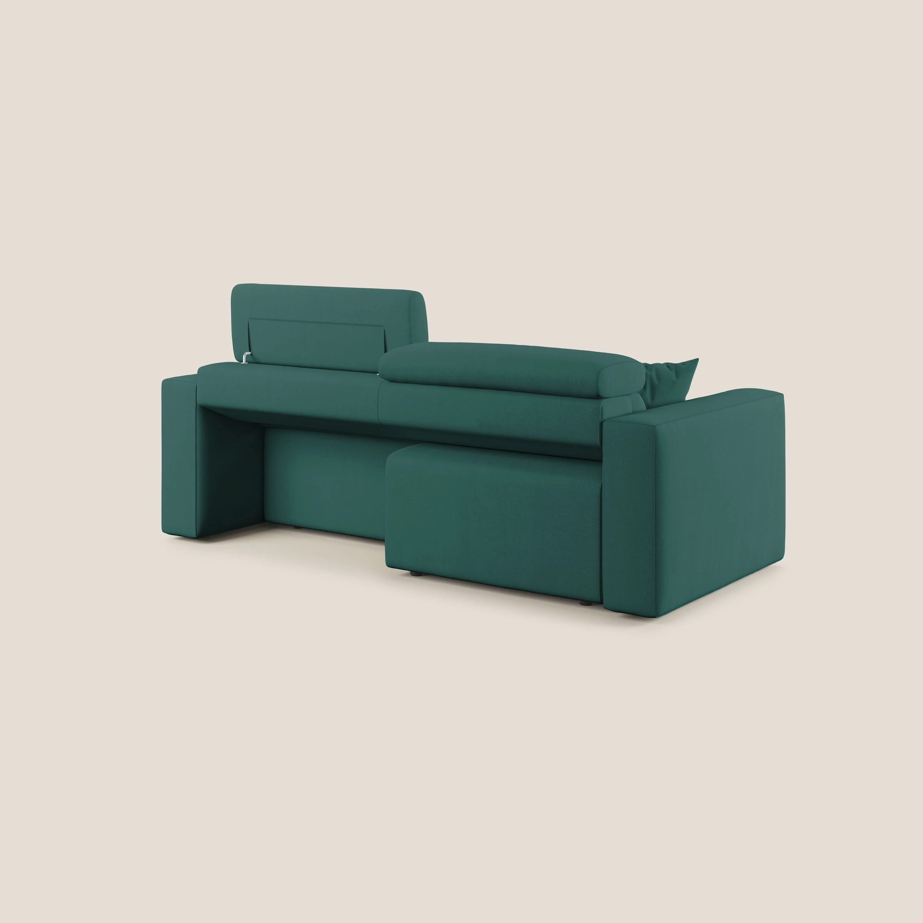 Orwell canapé avec assise extractible en microfibre détachable T11 bleu canard - Image 11