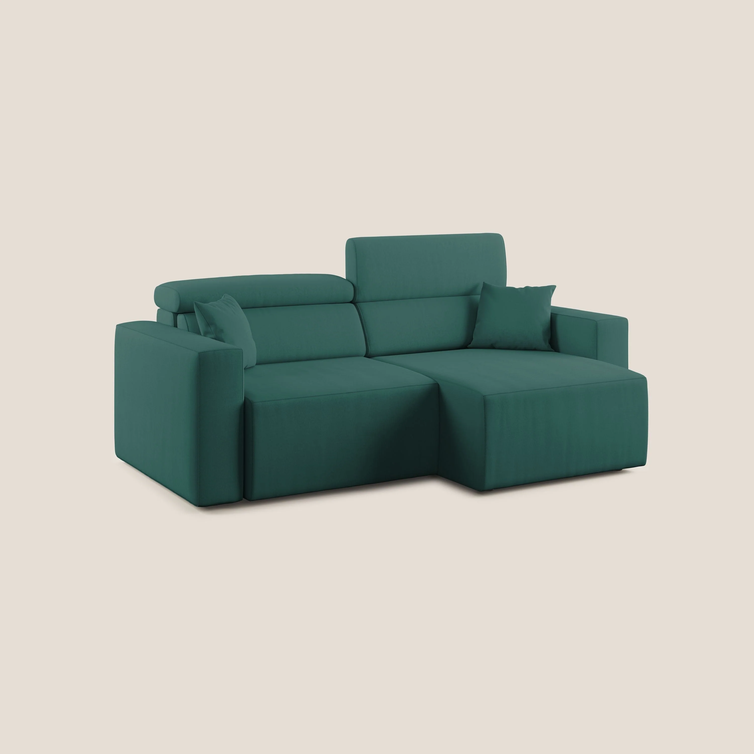 Orwell canapé avec assise extractible en microfibre détachable T11 bleu canard - Image 2