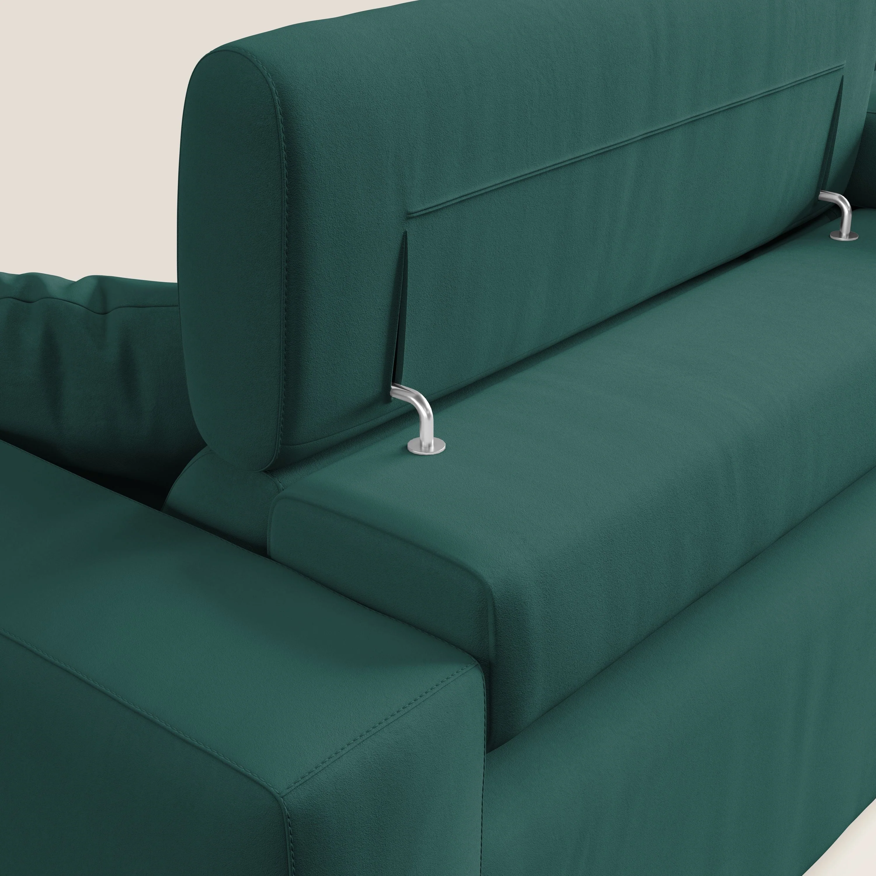 Orwell canapé avec assise extractible en microfibre détachable T11 bleu canard - Image 7