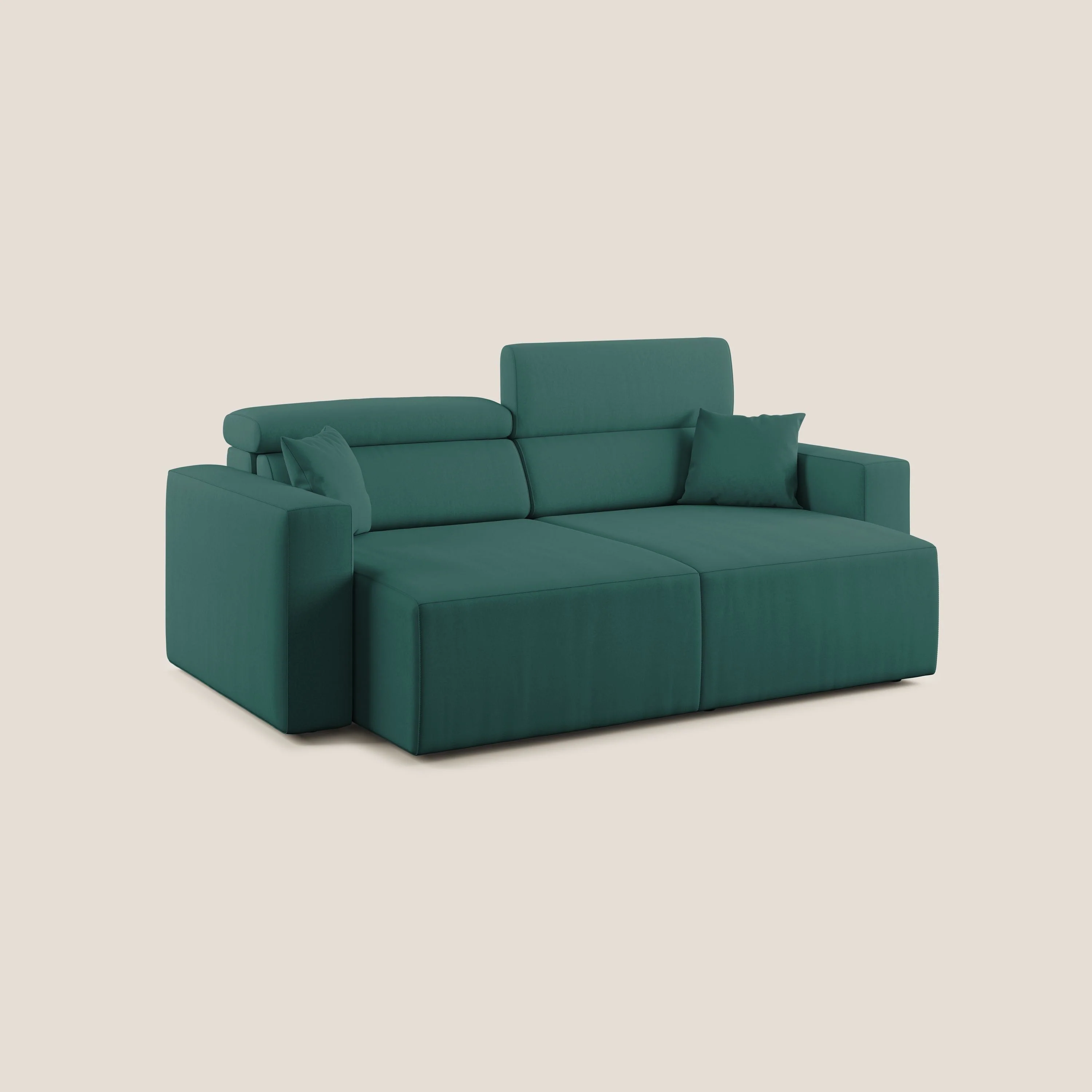 Orwell canapé avec assise extractible en microfibre détachable T11 bleu canard - Image 9