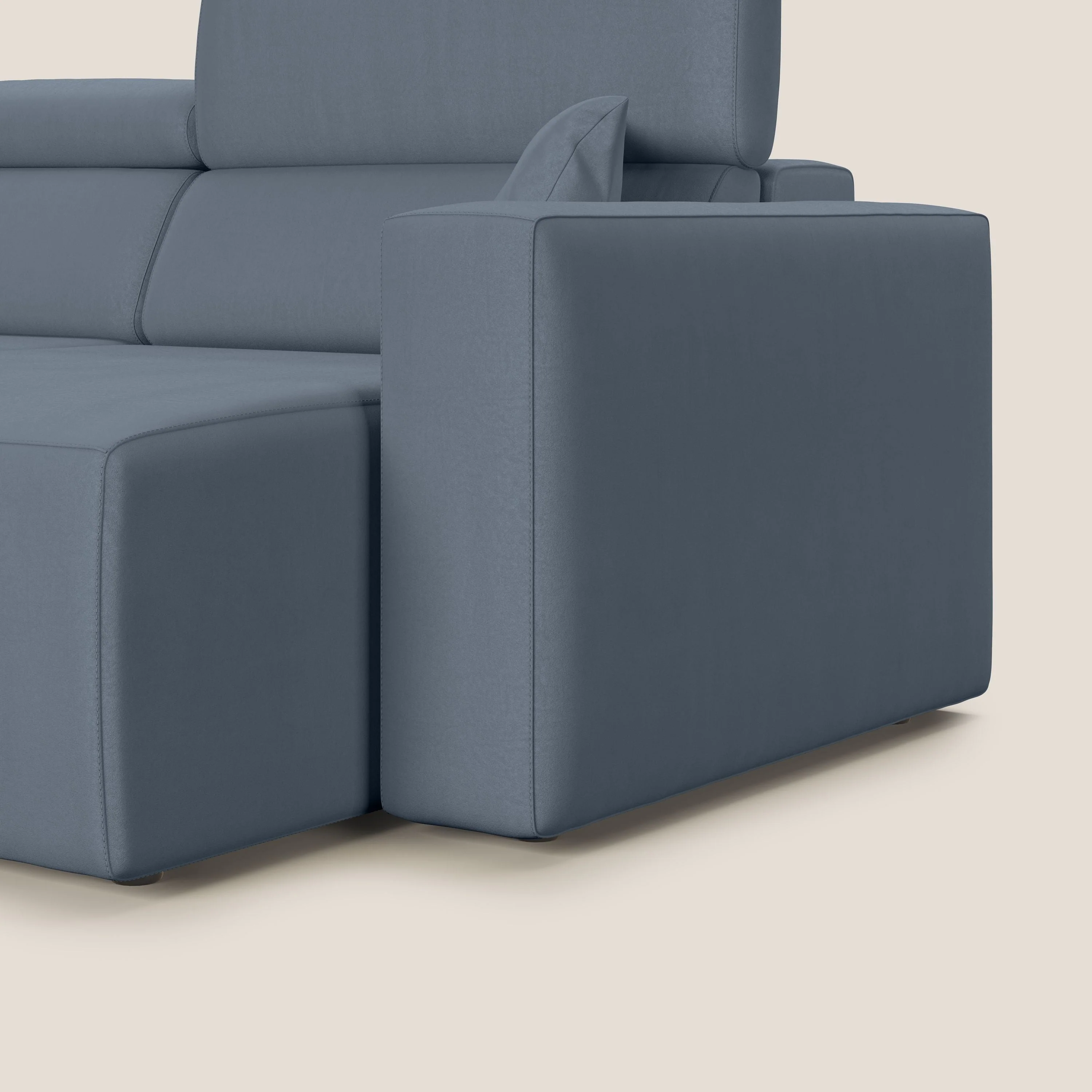 Orwell canapé avec assise extractible en microfibre détachable T11 bleu gris - Image 12