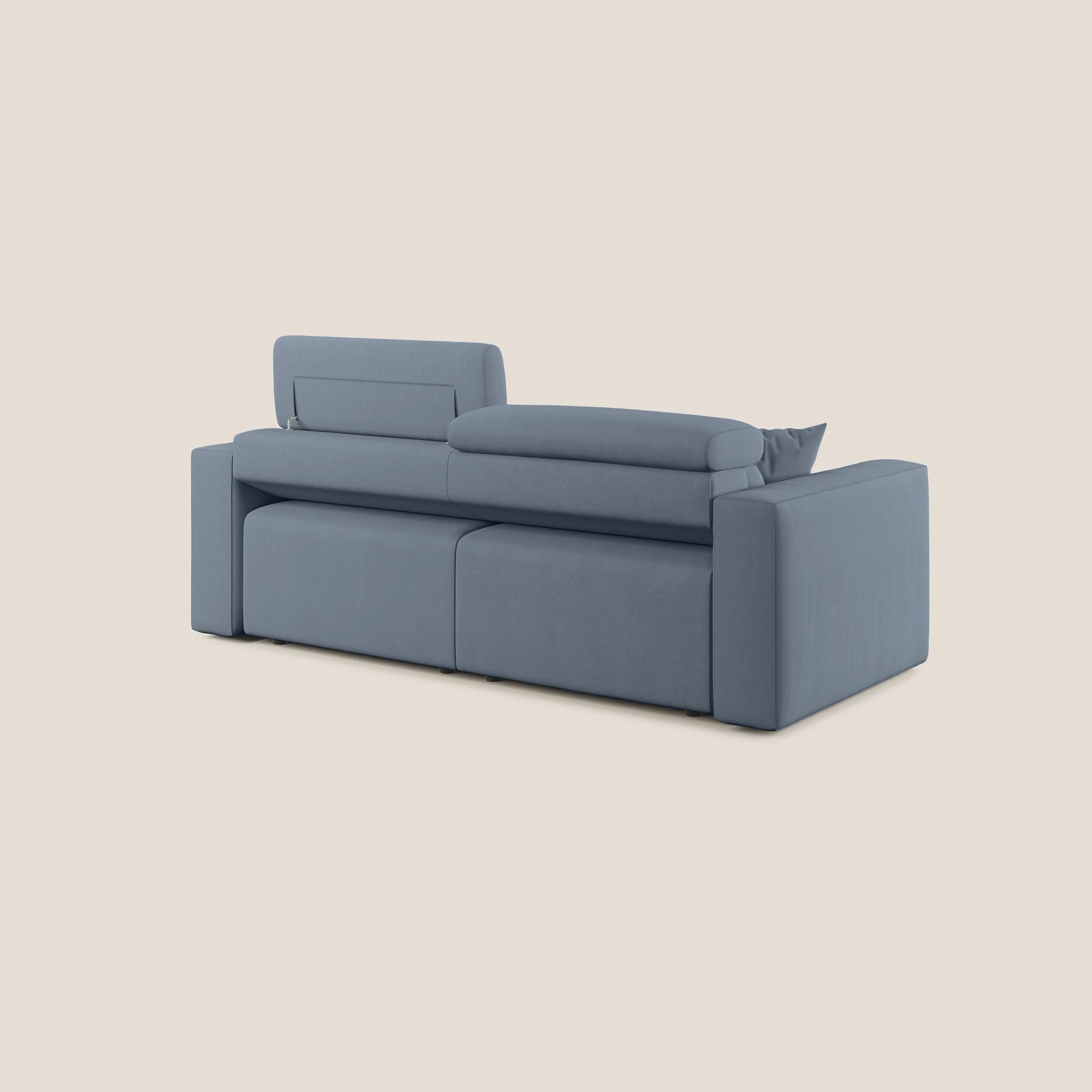 Orwell canapé avec assise extractible en microfibre détachable T11 bleu gris - Image 5