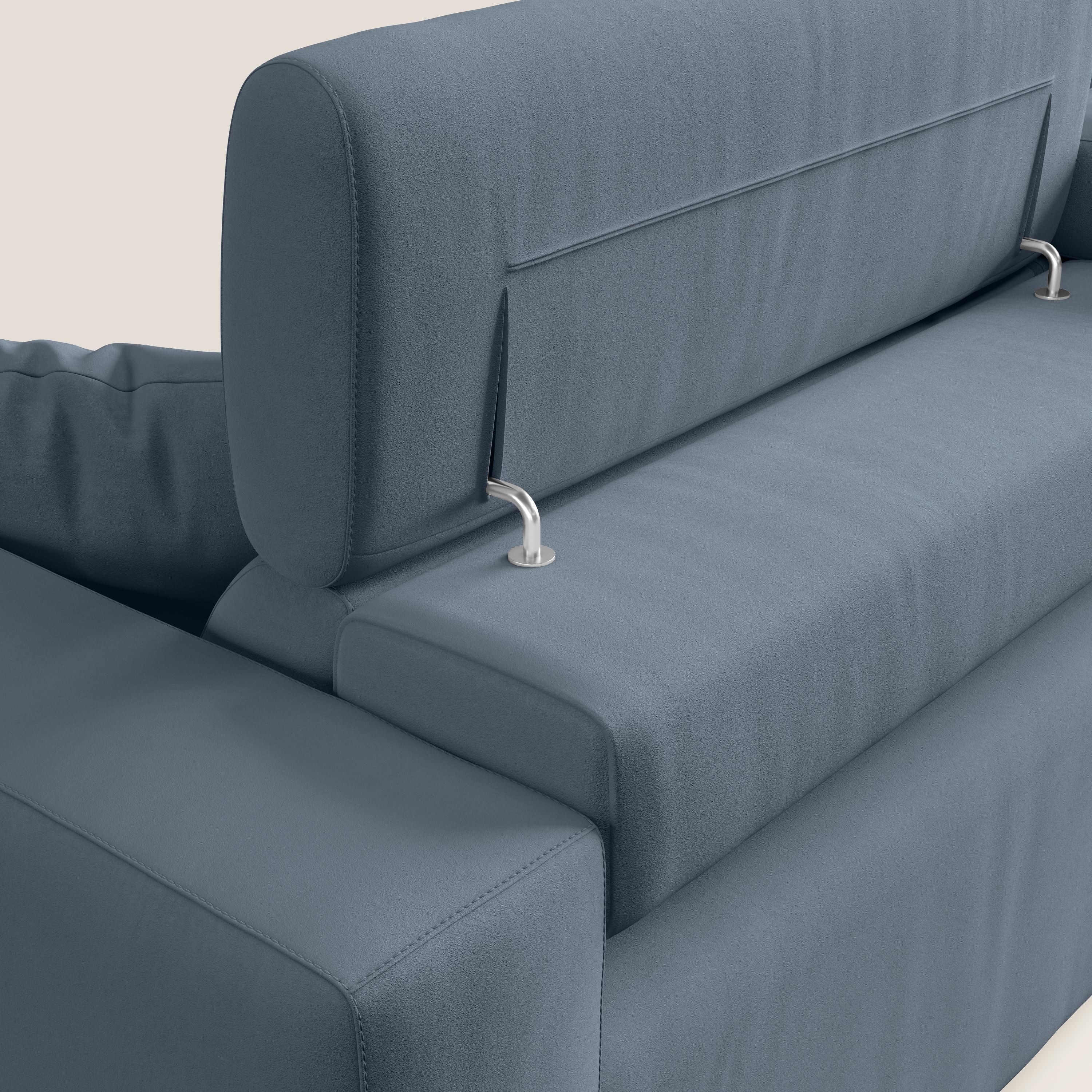Orwell canapé avec assise extractible en microfibre détachable T11 bleu gris - Image 7