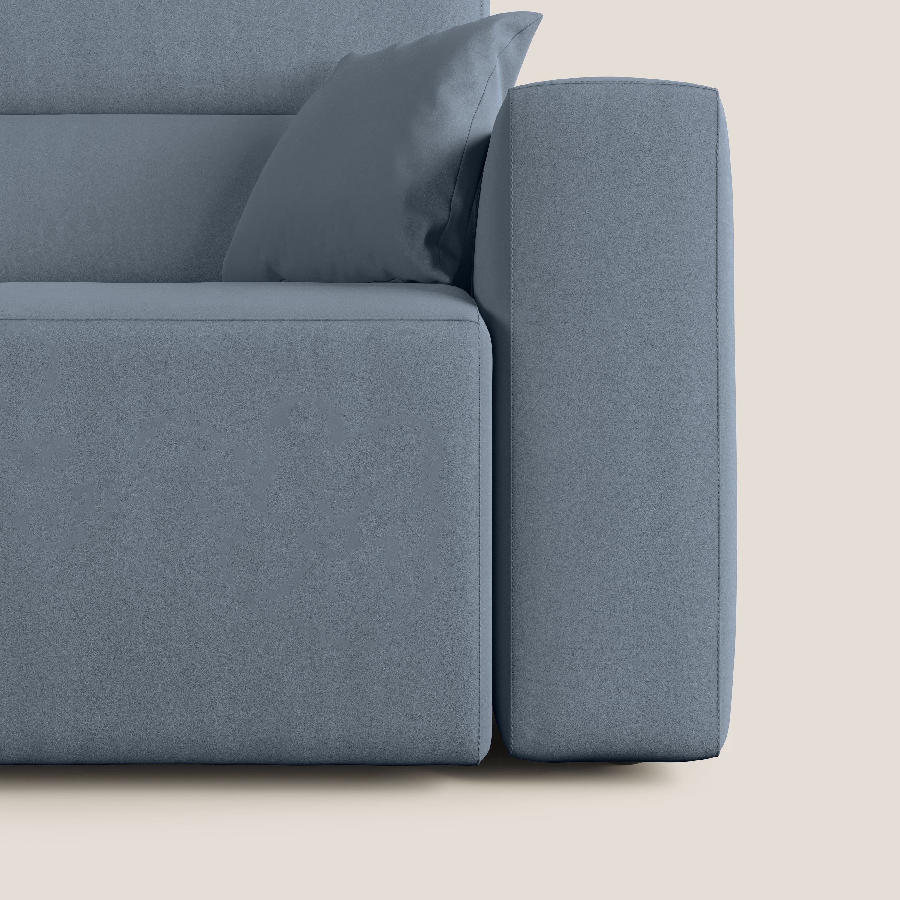 Orwell canapé avec assise extractible en microfibre détachable T11 bleu gris - Image 8