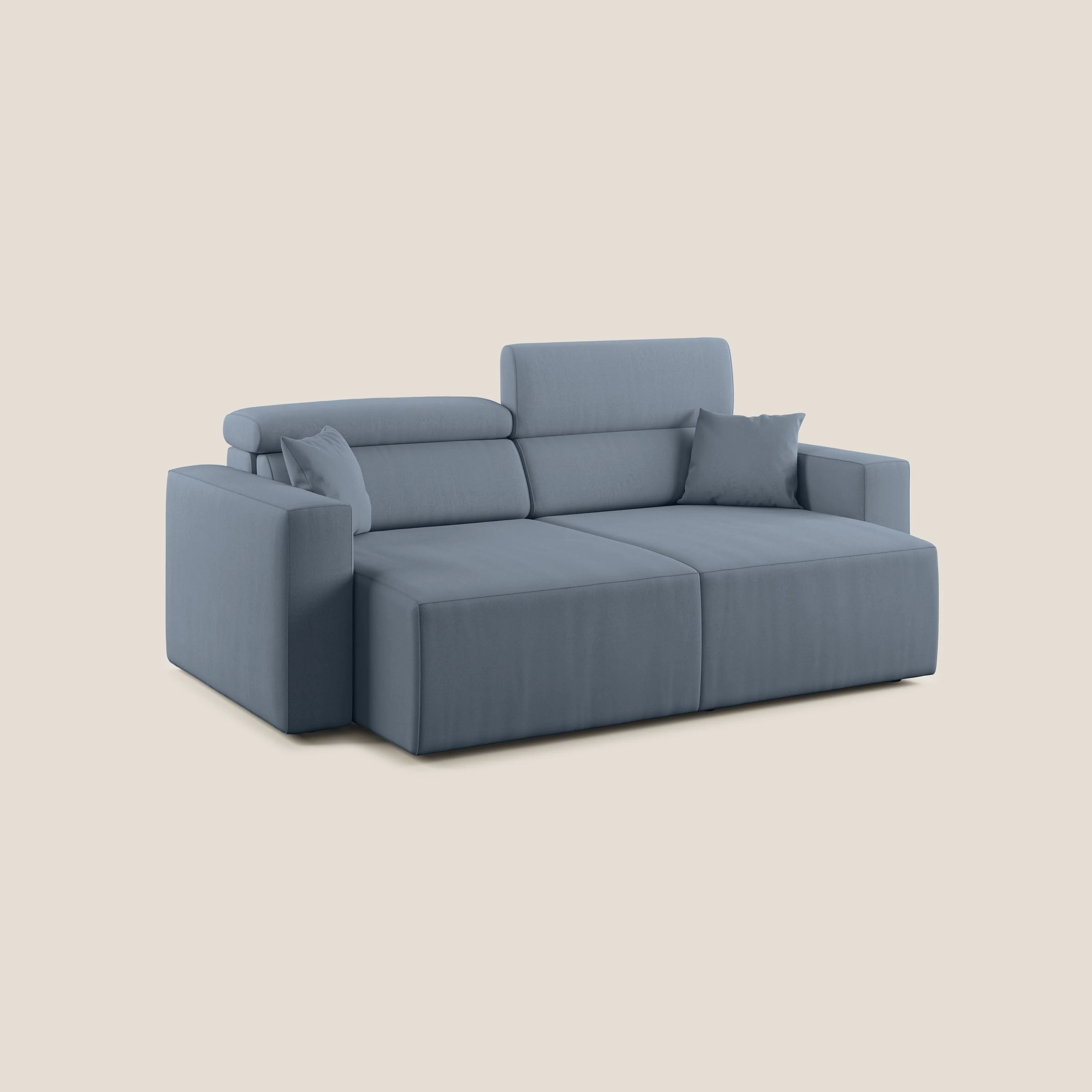 Orwell canapé avec assise extractible en microfibre détachable T11 bleu gris - Image 9