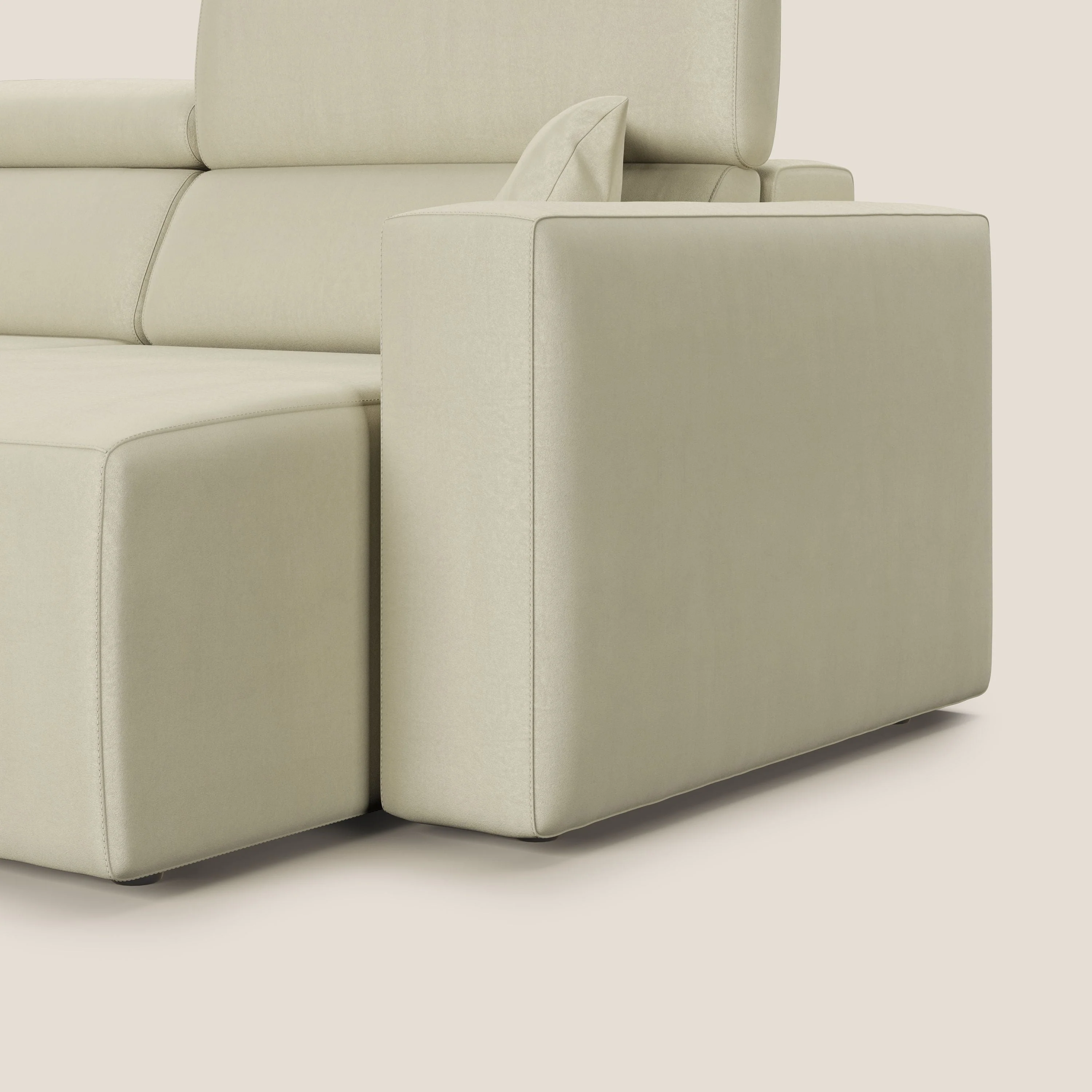 Orwell canapé avec assise extractible en microfibre détachable T11 crème - Image 14